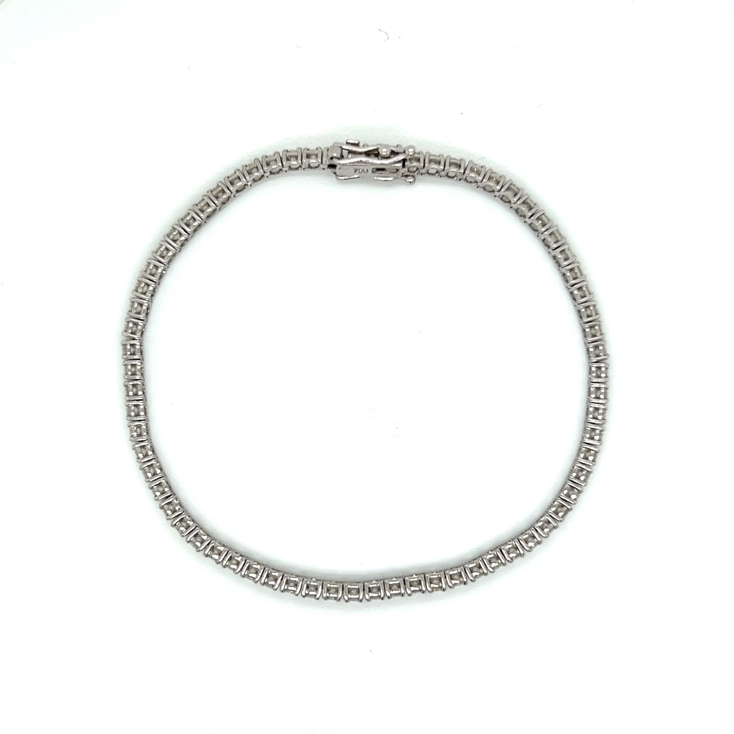 Everyday Diamond Tennis Bracelet in 18k White Gold - Image 3