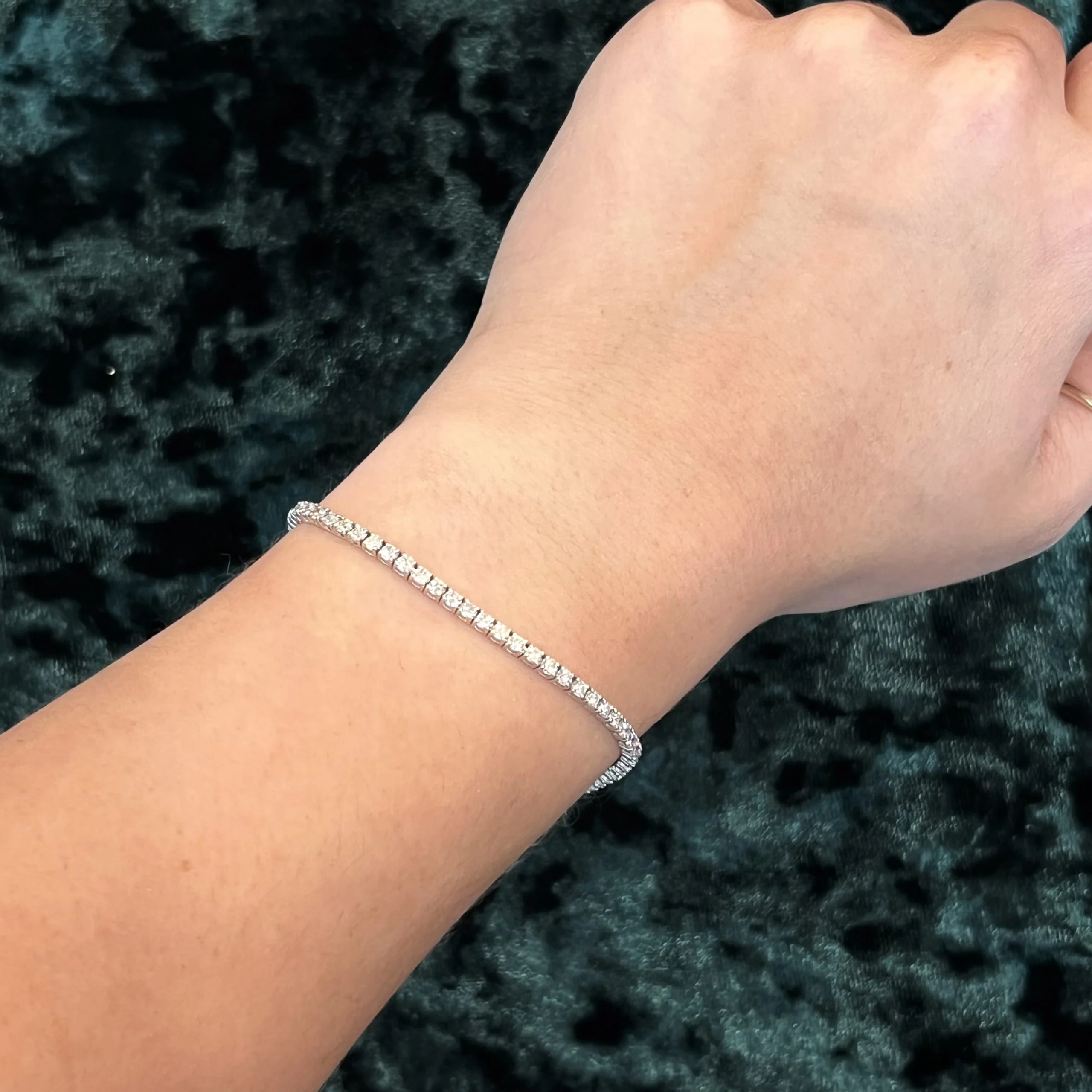 Everyday Diamond Tennis Bracelet in 18k White Gold - Image 4
