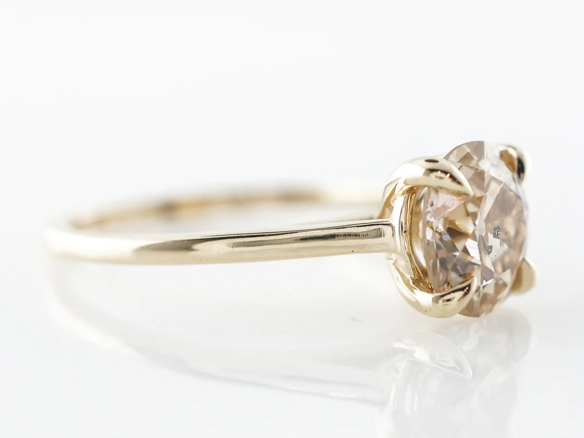 Fancy Light Brown 2 Carat Diamond Engagement Ring - Image 3