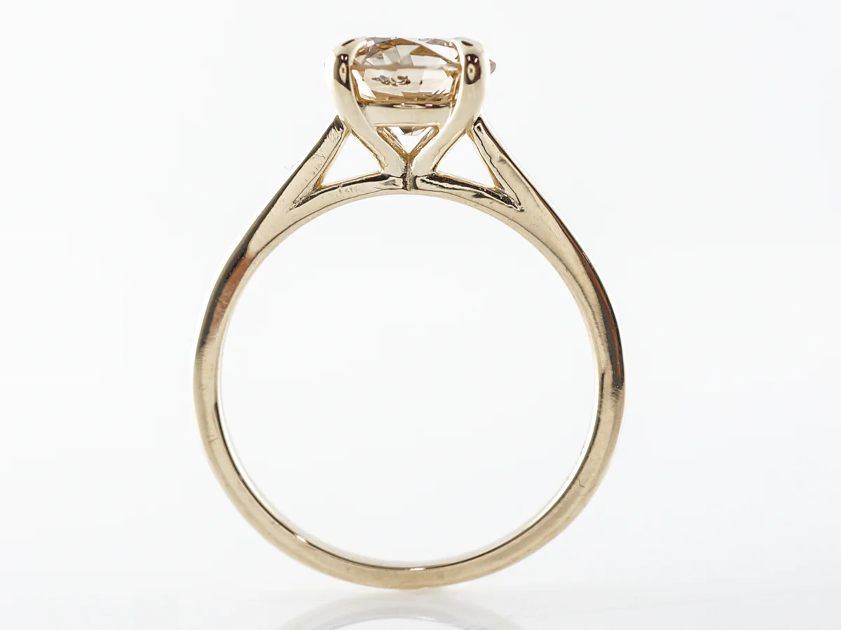 Fancy Light Brown 2 Carat Diamond Engagement Ring - Image 4