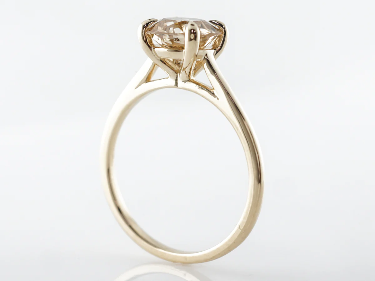 Fancy Light Brown 2 Carat Diamond Engagement Ring - Image 5