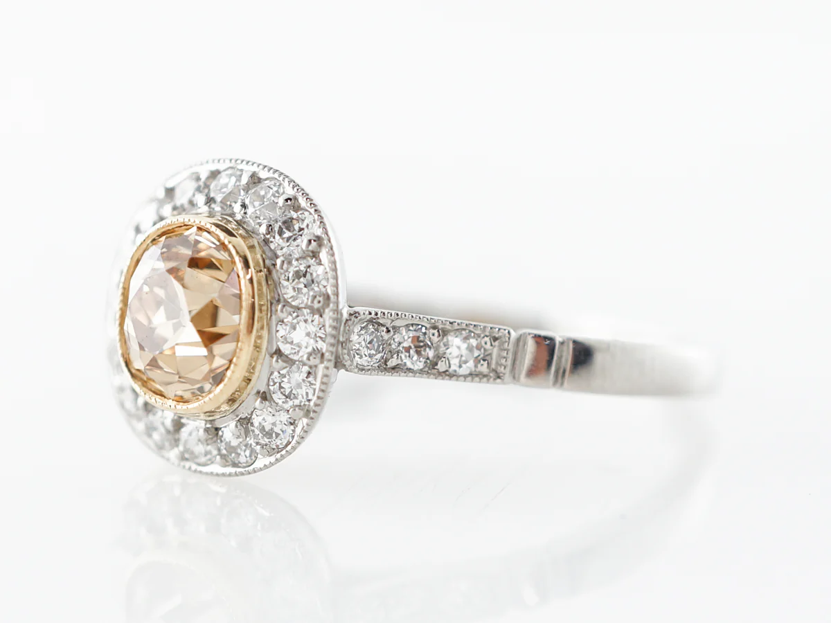 Fancy Yellow Diamond Engagement Ring in Platinum - Image 2