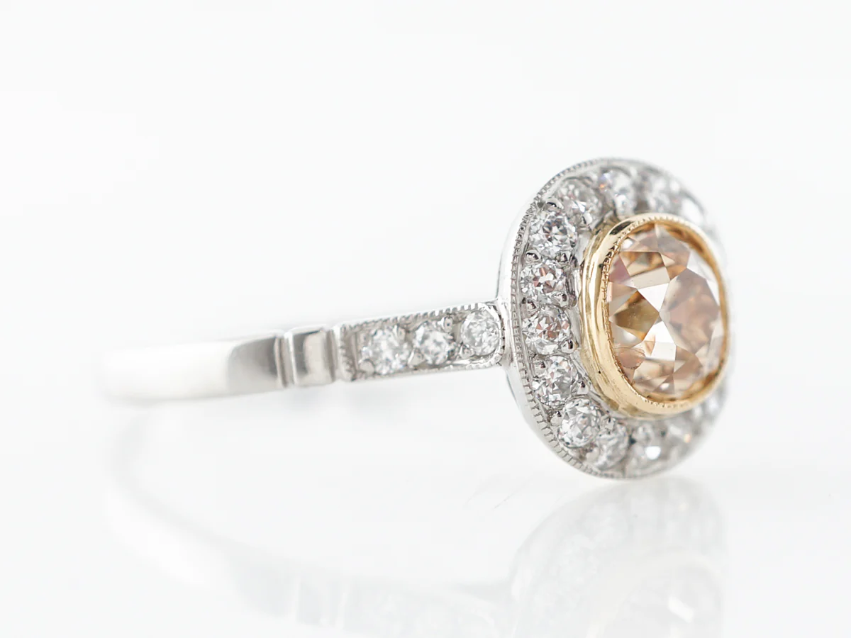 Fancy Yellow Diamond Engagement Ring in Platinum - Image 3