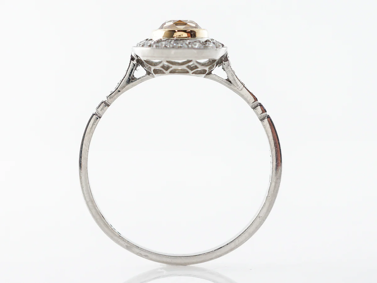 Fancy Yellow Diamond Engagement Ring in Platinum - Image 4