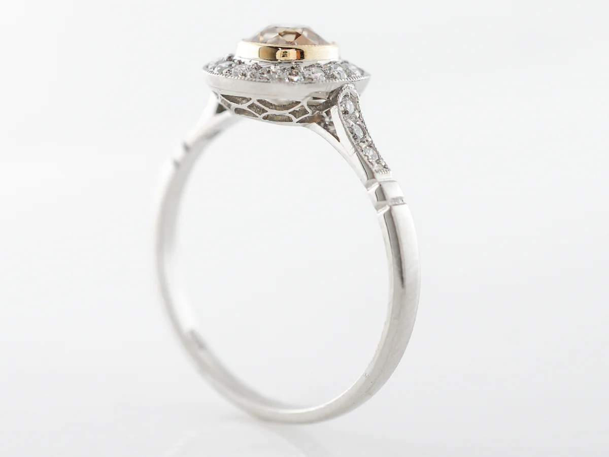 Fancy Yellow Diamond Engagement Ring in Platinum - Image 5