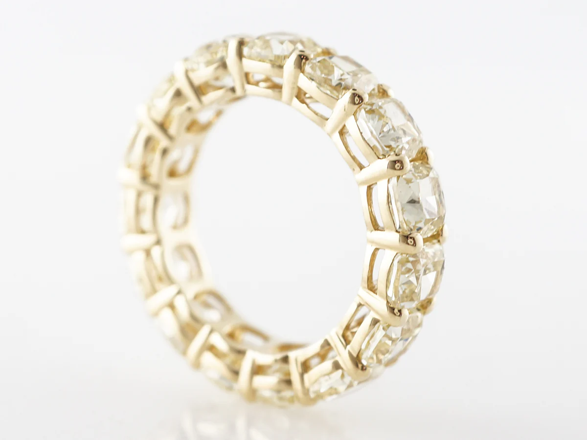 Fancy Yellow Diamond Eternity Band Yellow Gold - Image 3