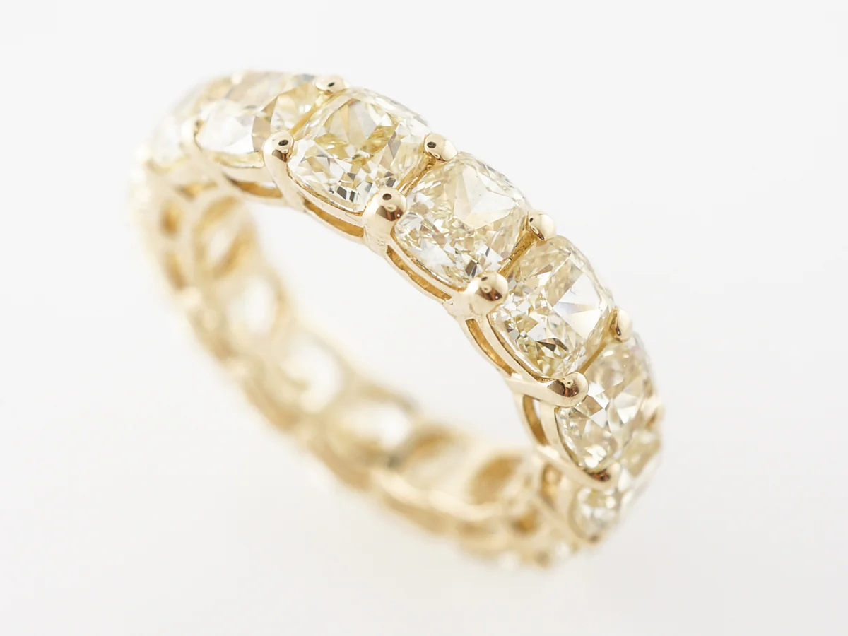 Fancy Yellow Diamond Eternity Band Yellow Gold - Image 4
