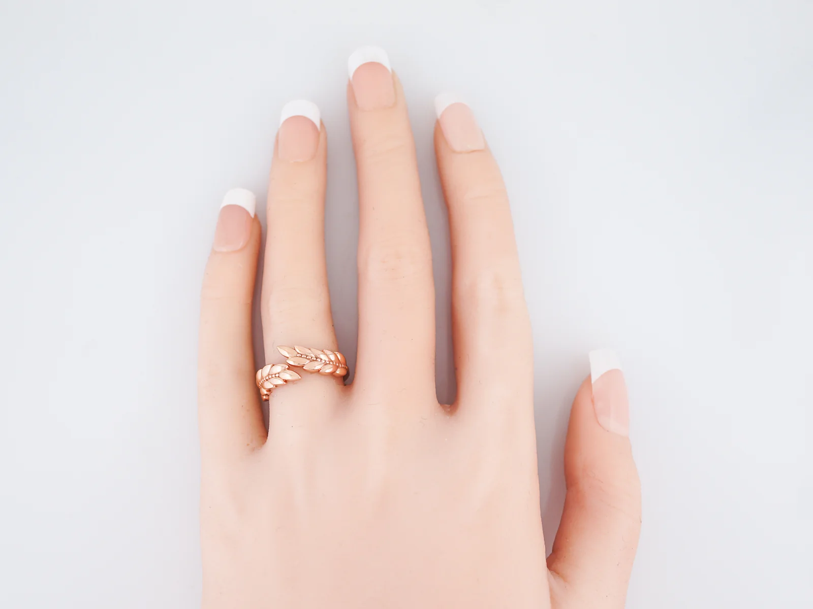 Feather Ring Modern in 14k Rose Gold - Image 7