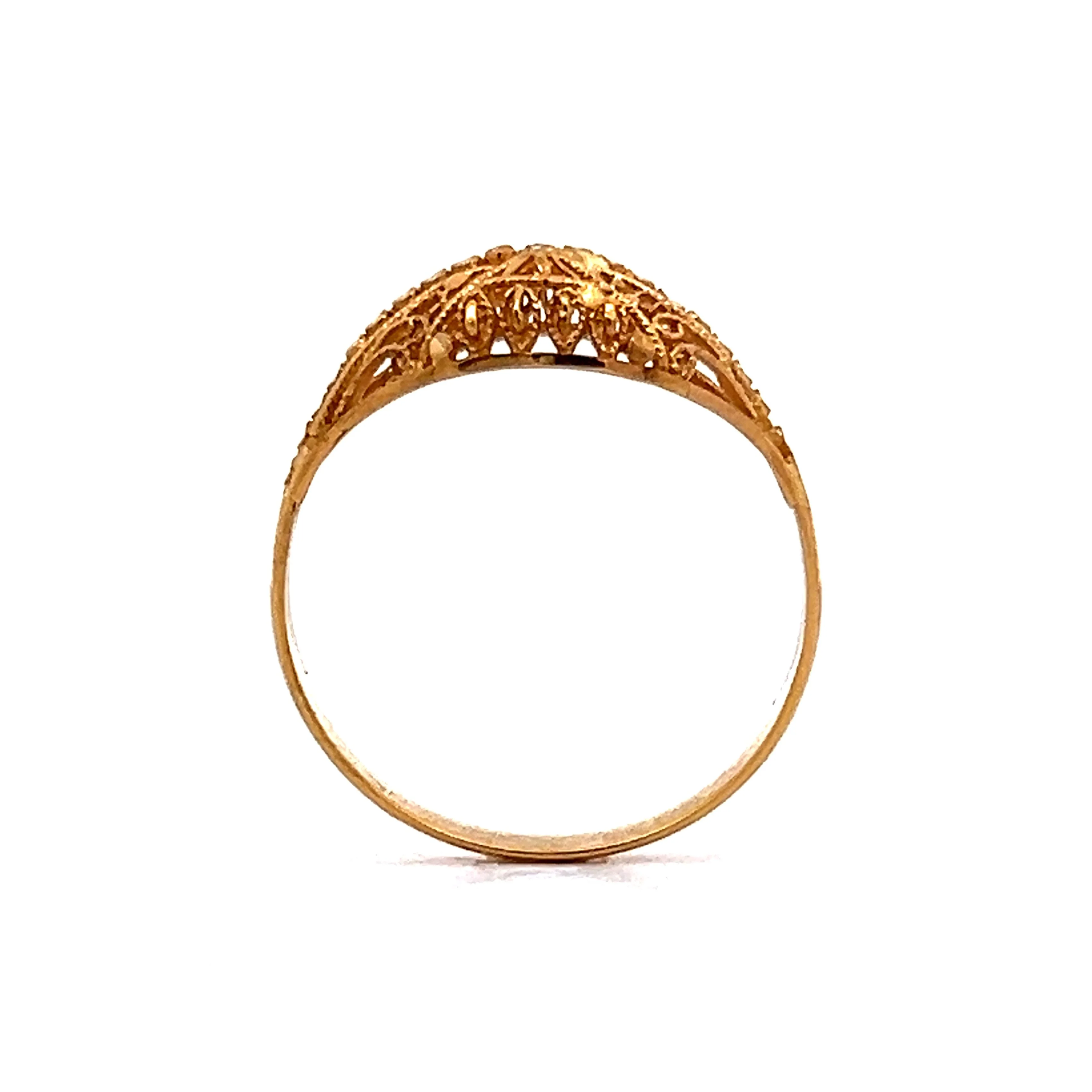 Filigree Cocktail Ring in 21k Yellow Gold - Image 4