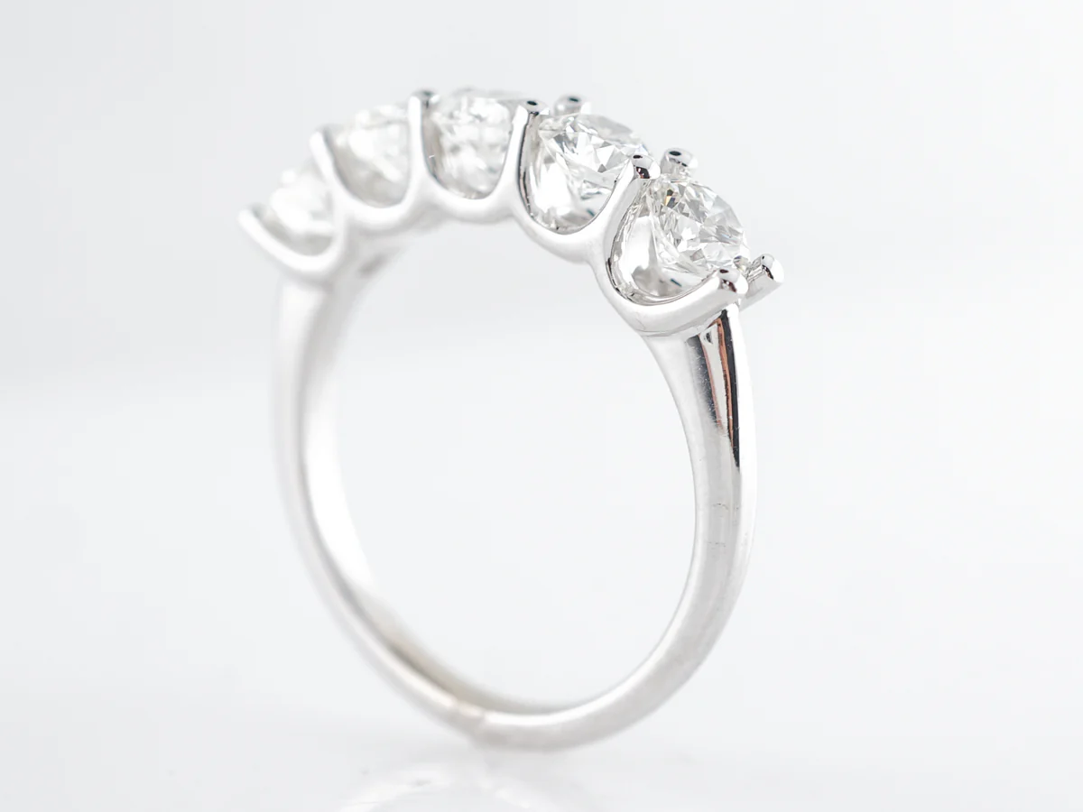 Five Stone Diamond Band in 14k White Gold - Image 2