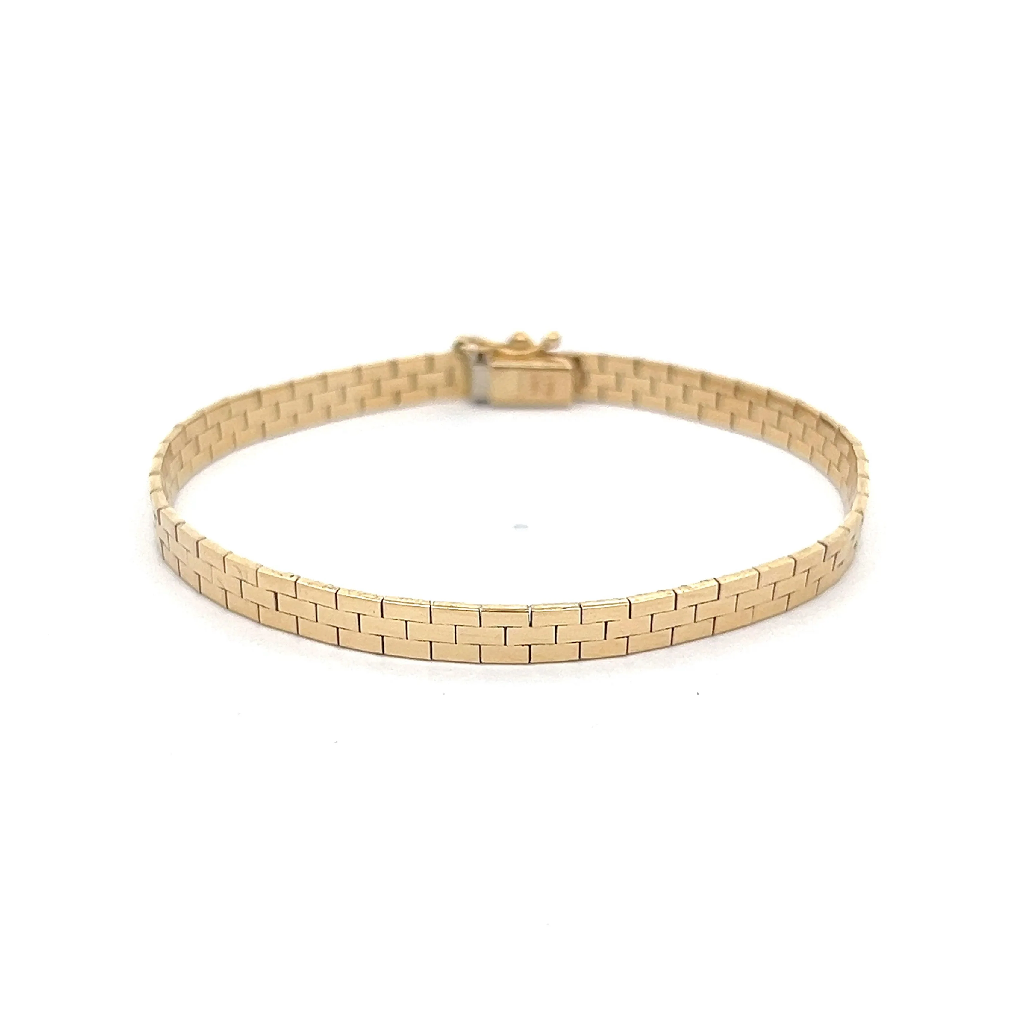 Flat Link Bracelet in 14k Yellow Gold