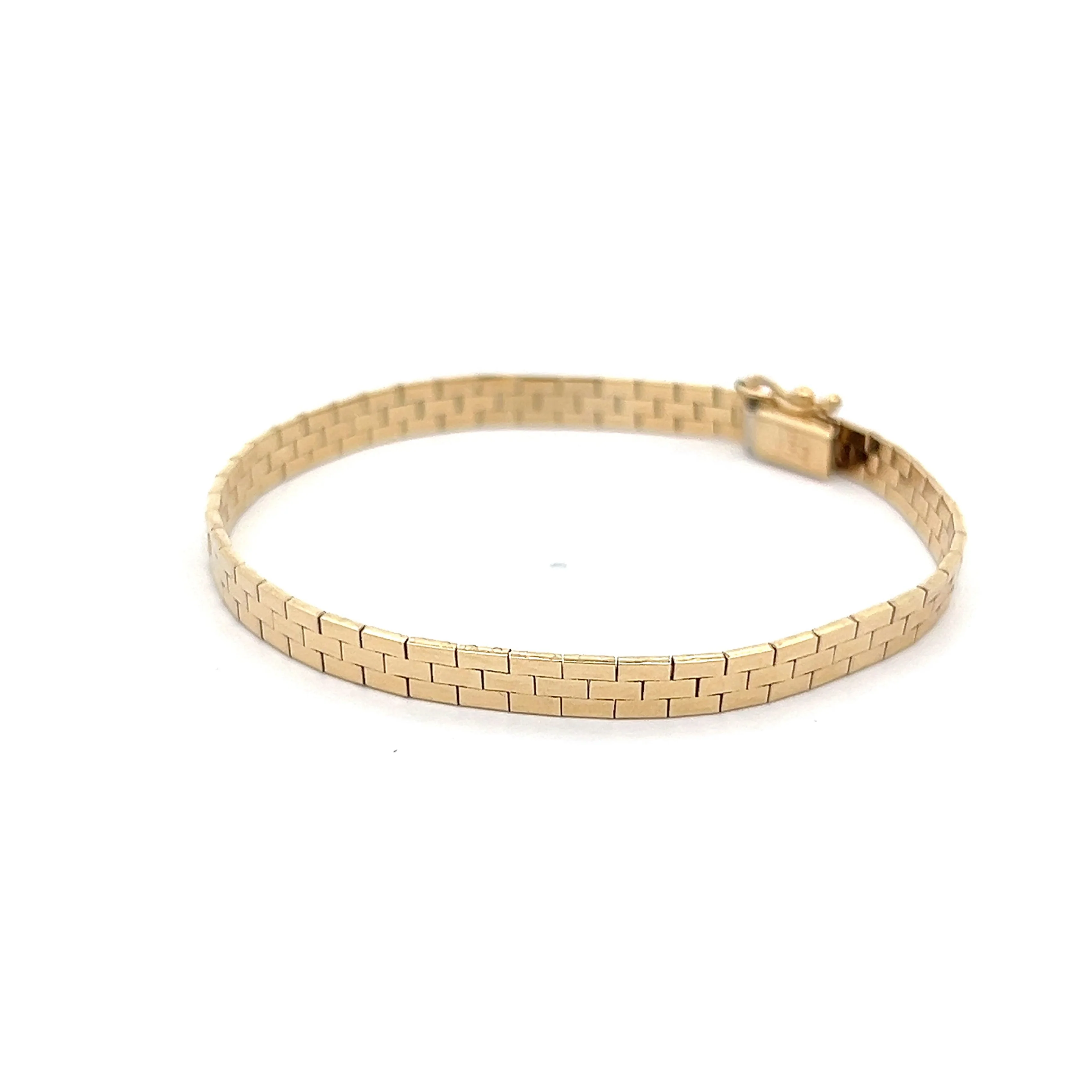 Flat Link Bracelet in 14k Yellow Gold - Image 2