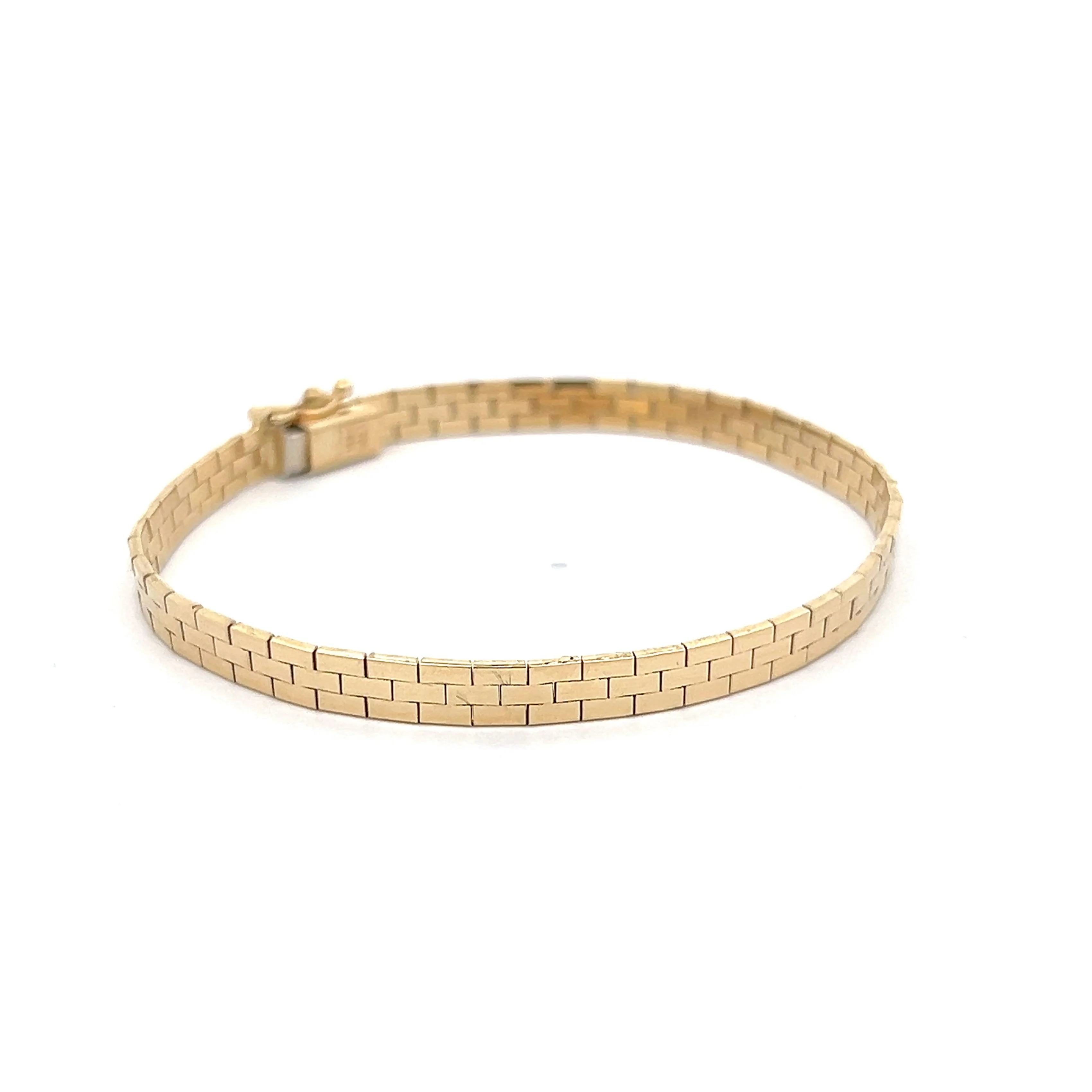 Flat Link Bracelet in 14k Yellow Gold - Image 3