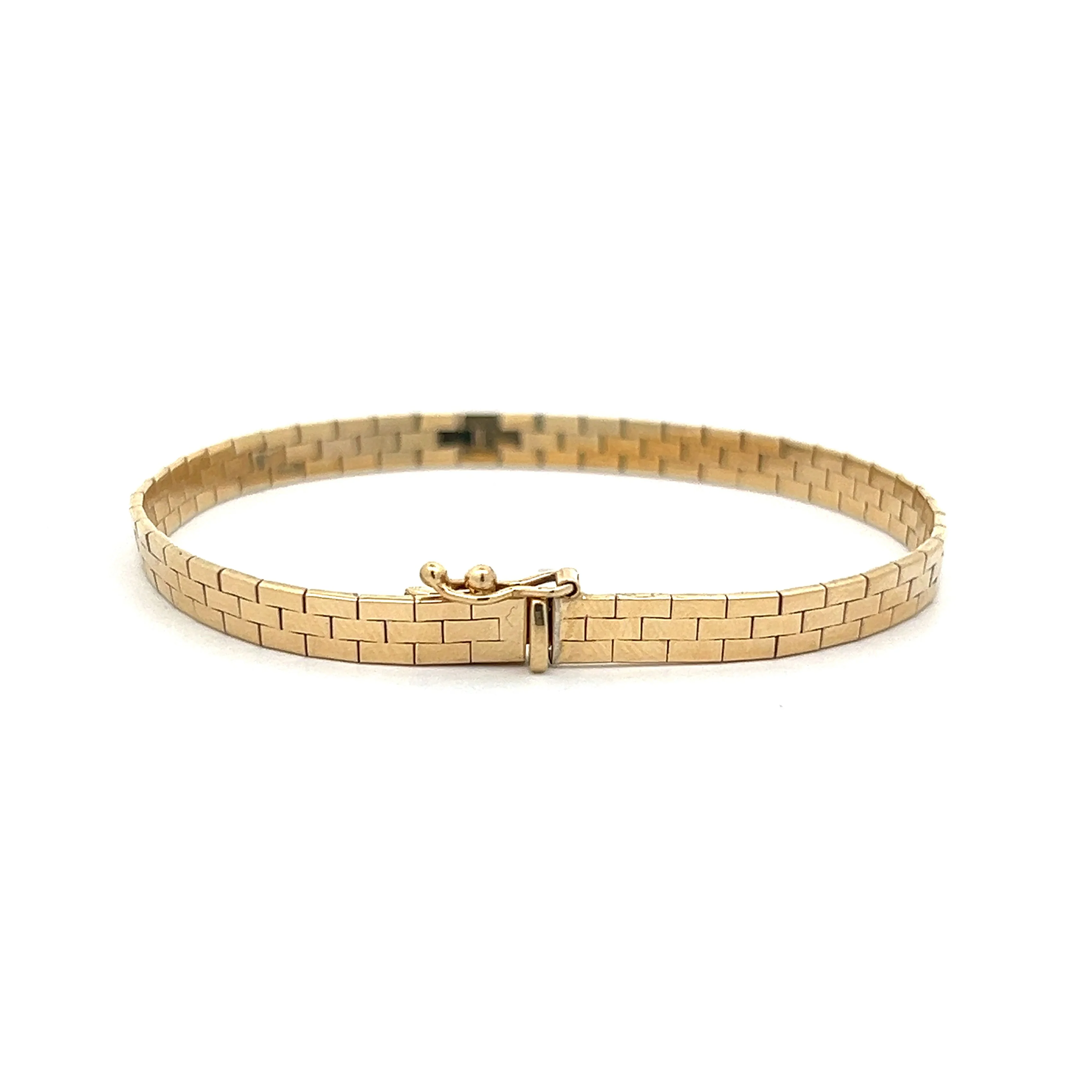 Flat Link Bracelet in 14k Yellow Gold - Image 4