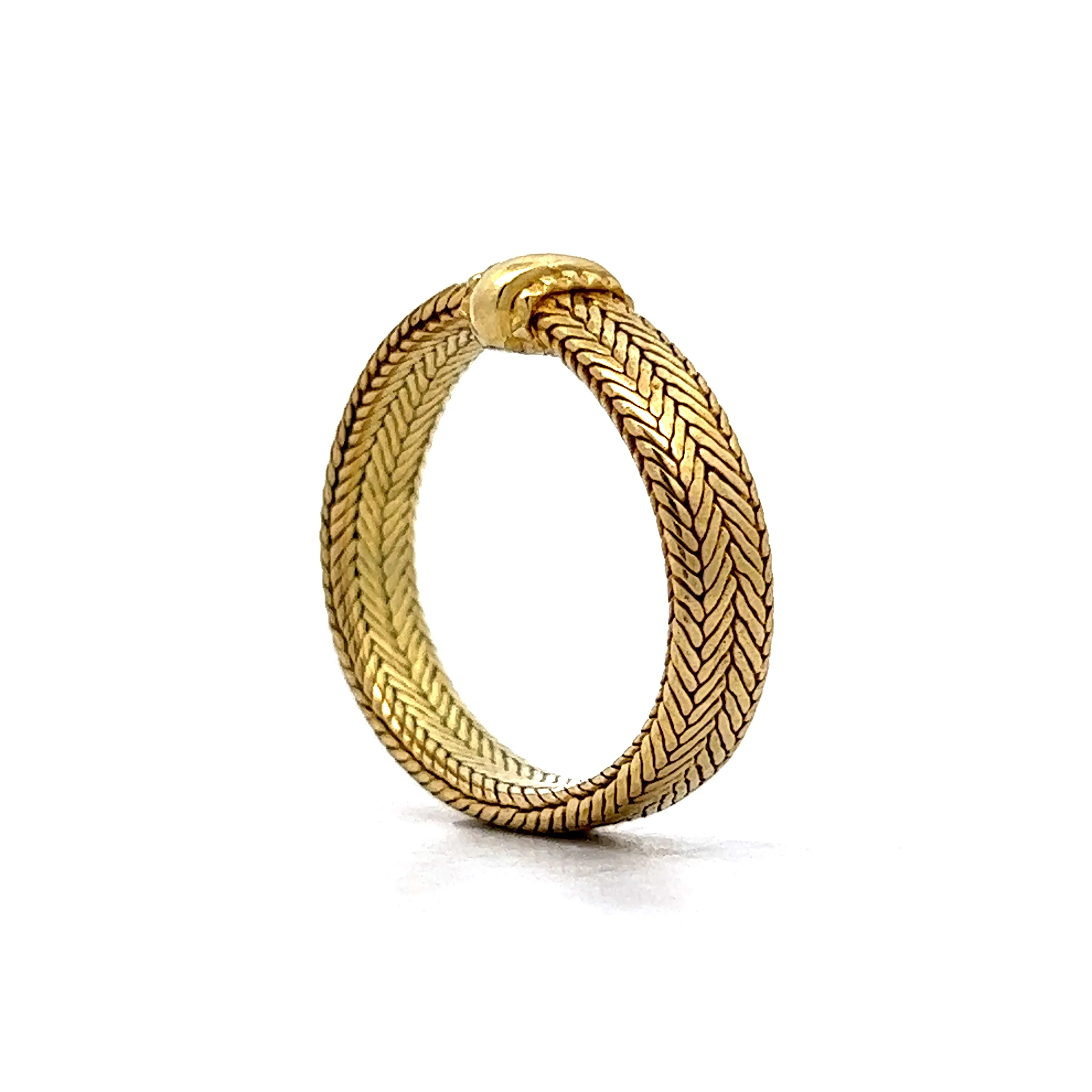 Flexible Herringbone Ring in 18k Yellow Gold - Image 5