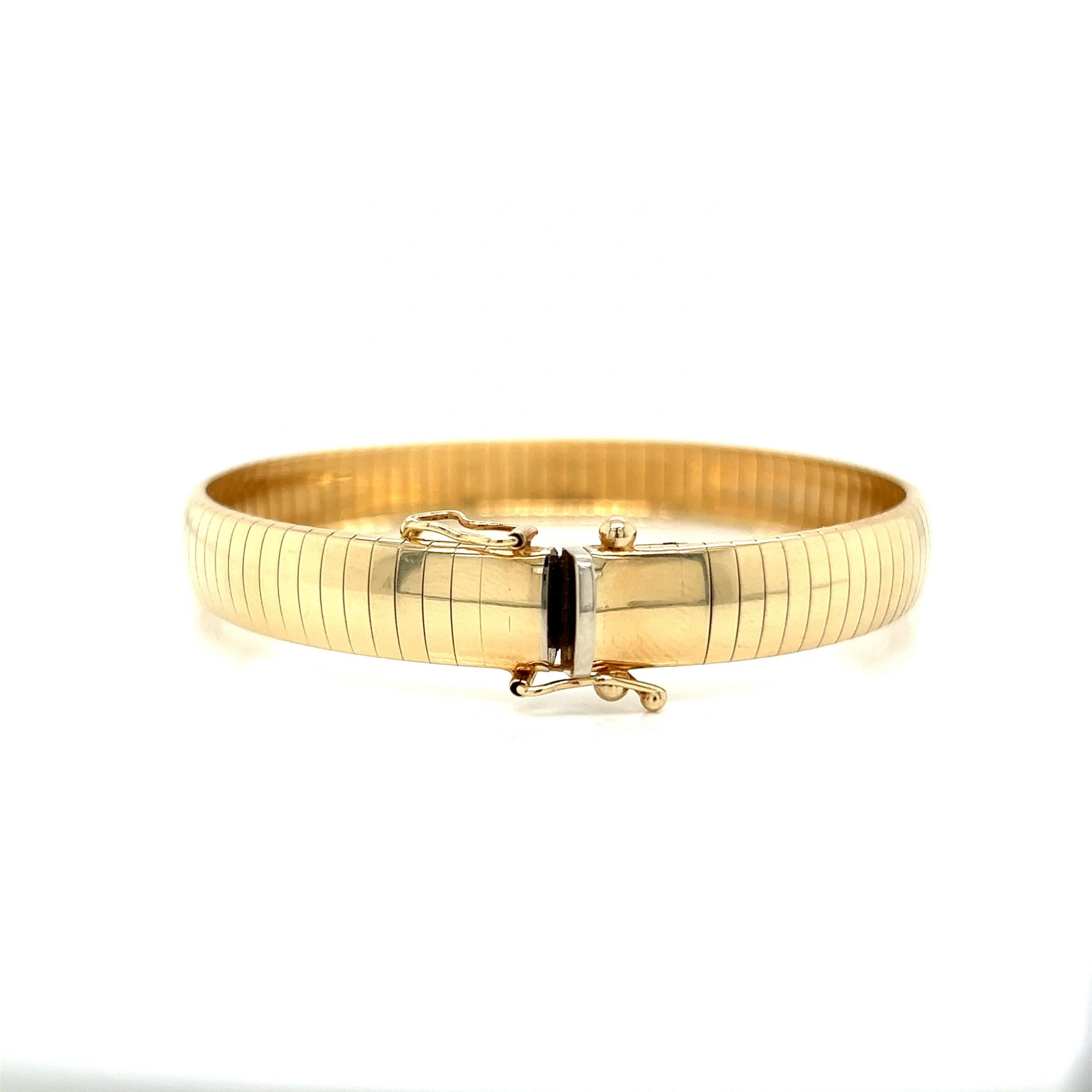 Flexible Omega Bracelet in 14k Yellow Gold - Image 4