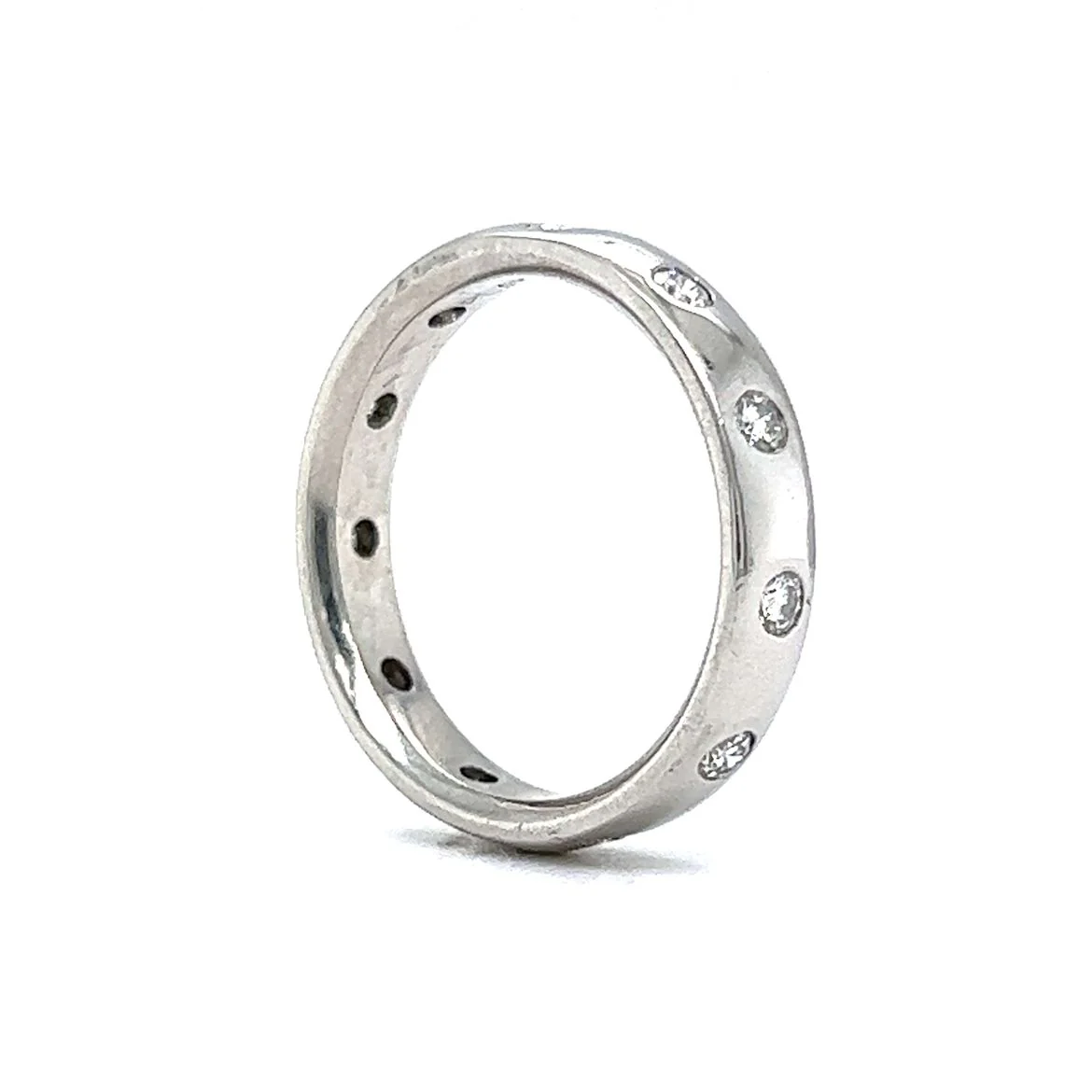 Flush Set Diamond Eternity Wedding Band in Platinum - Image 5