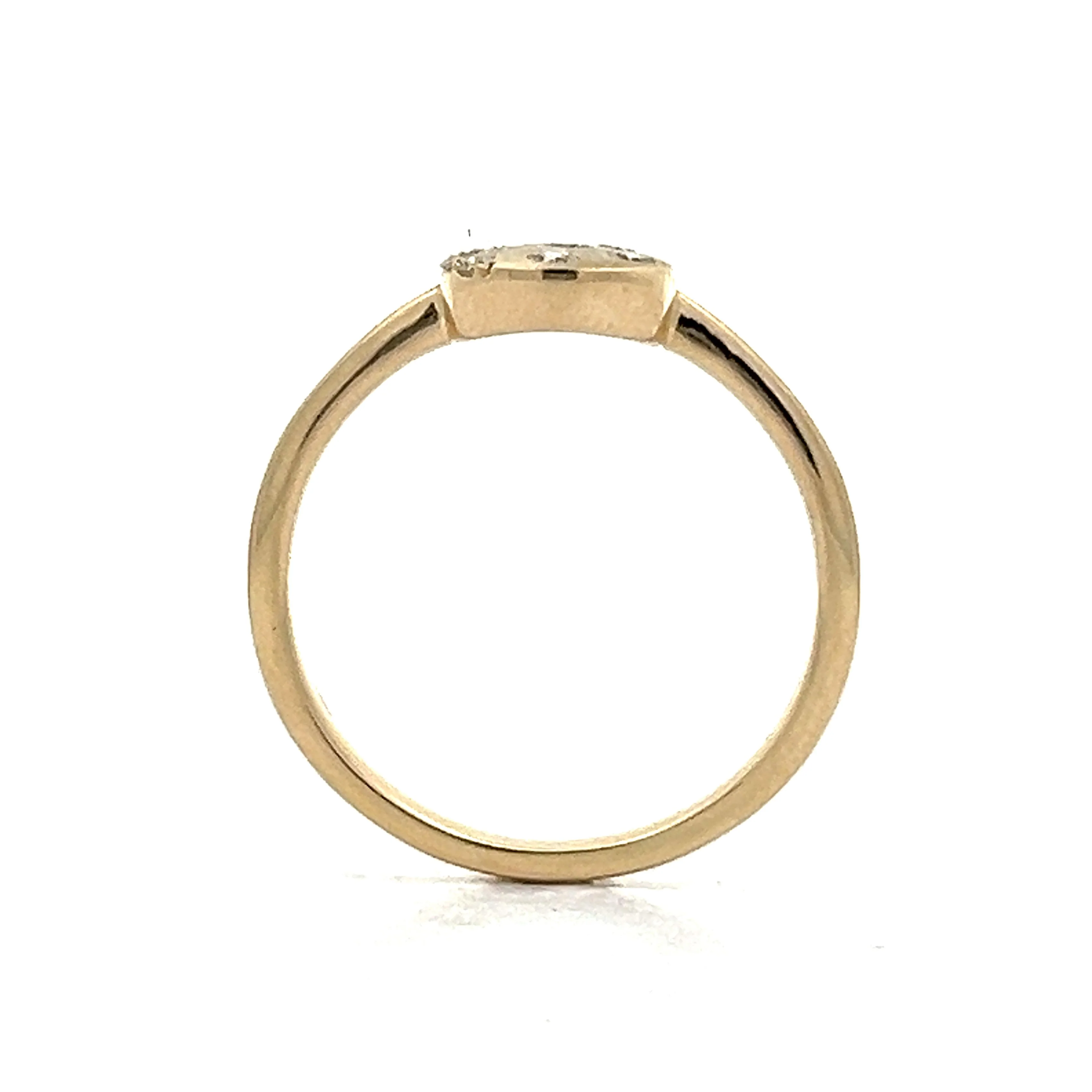 Flush Set Diamond Stacking Ring in 14k Yellow Gold - Image 4