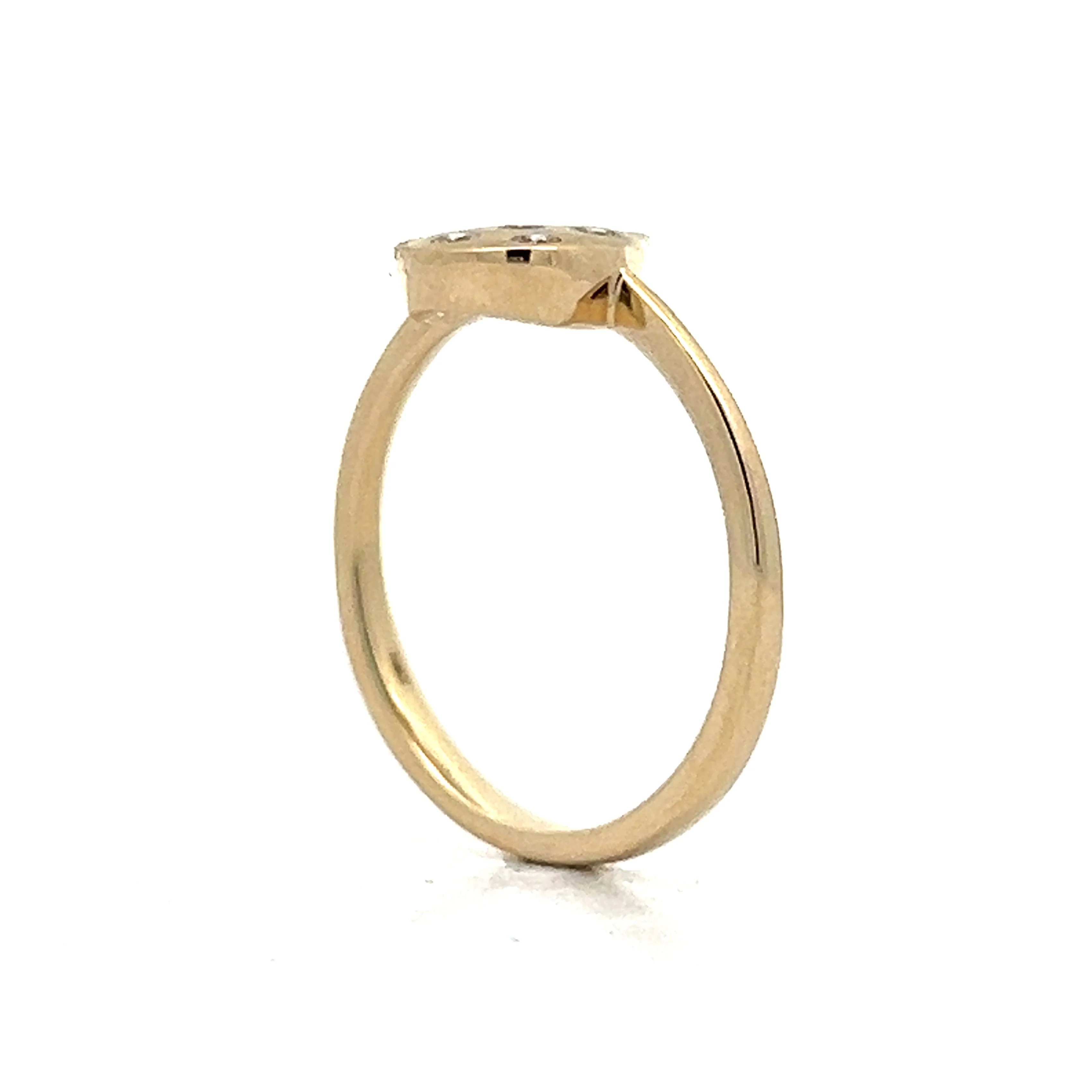 Flush Set Diamond Stacking Ring in 14k Yellow Gold - Image 5