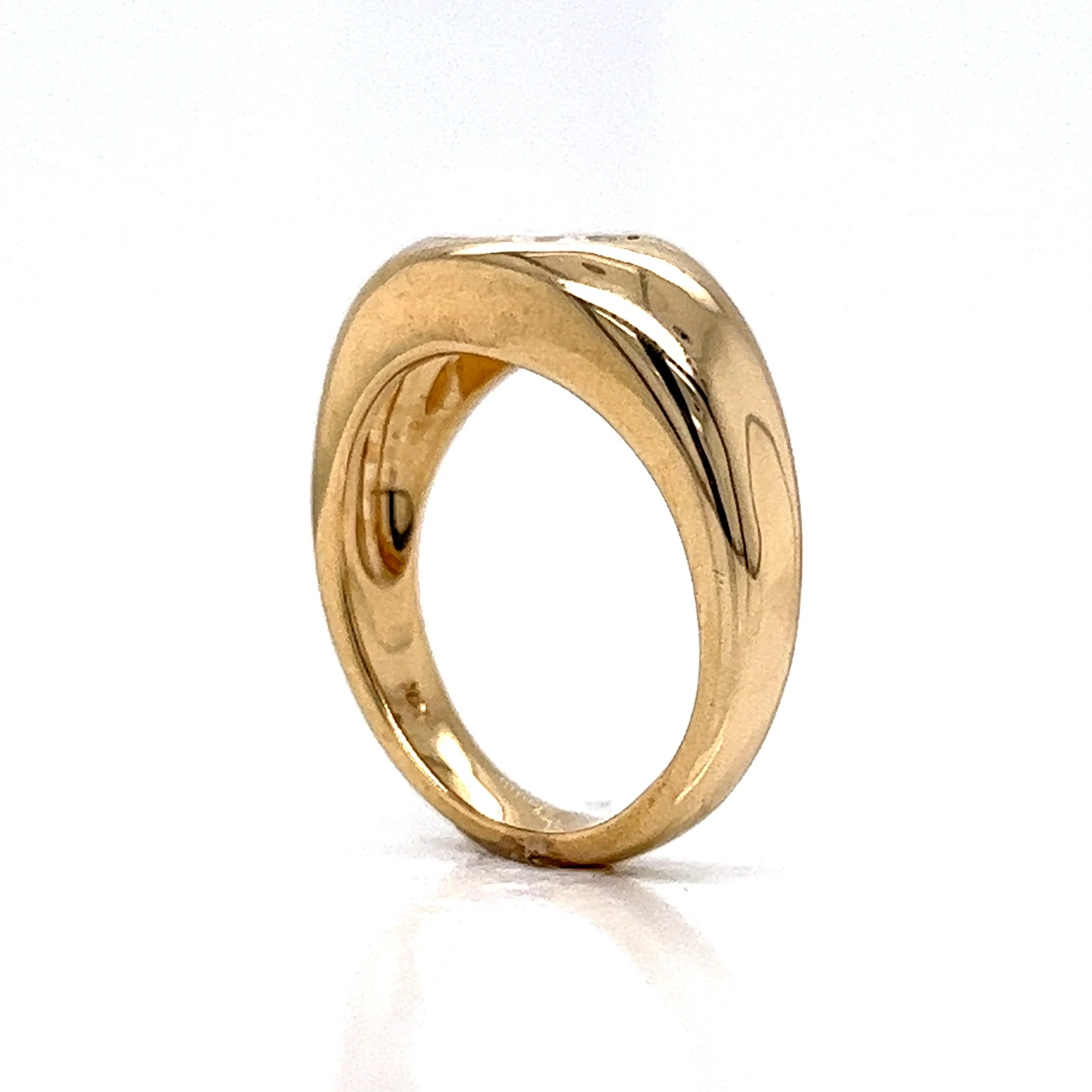Flush Set 1.21 Pear Cut Diamond Engagement Ring in 14k Yellow Gold - Image 5