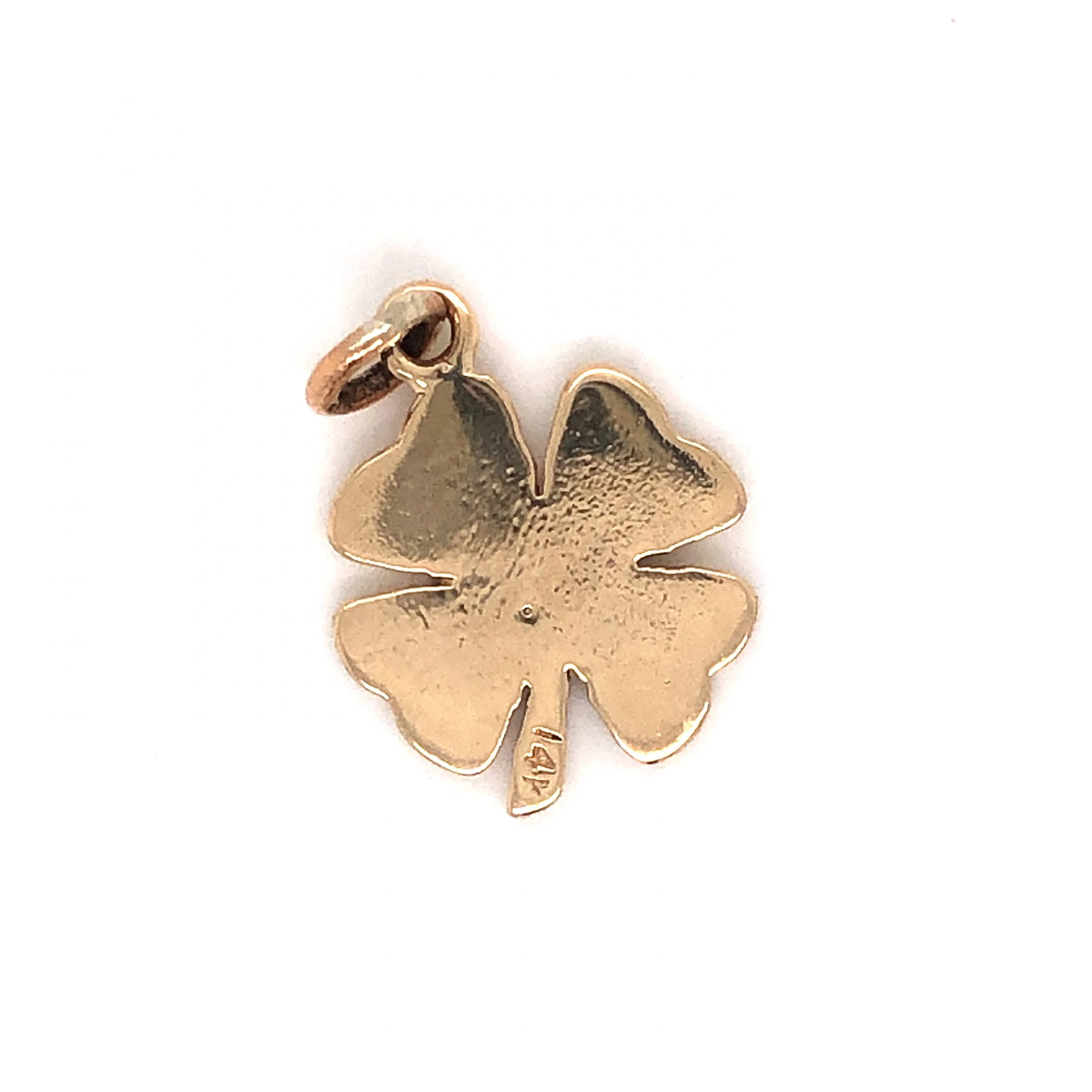 Four Leaf Clover Charm Pendant in 14k Yellow Gold - Image 2