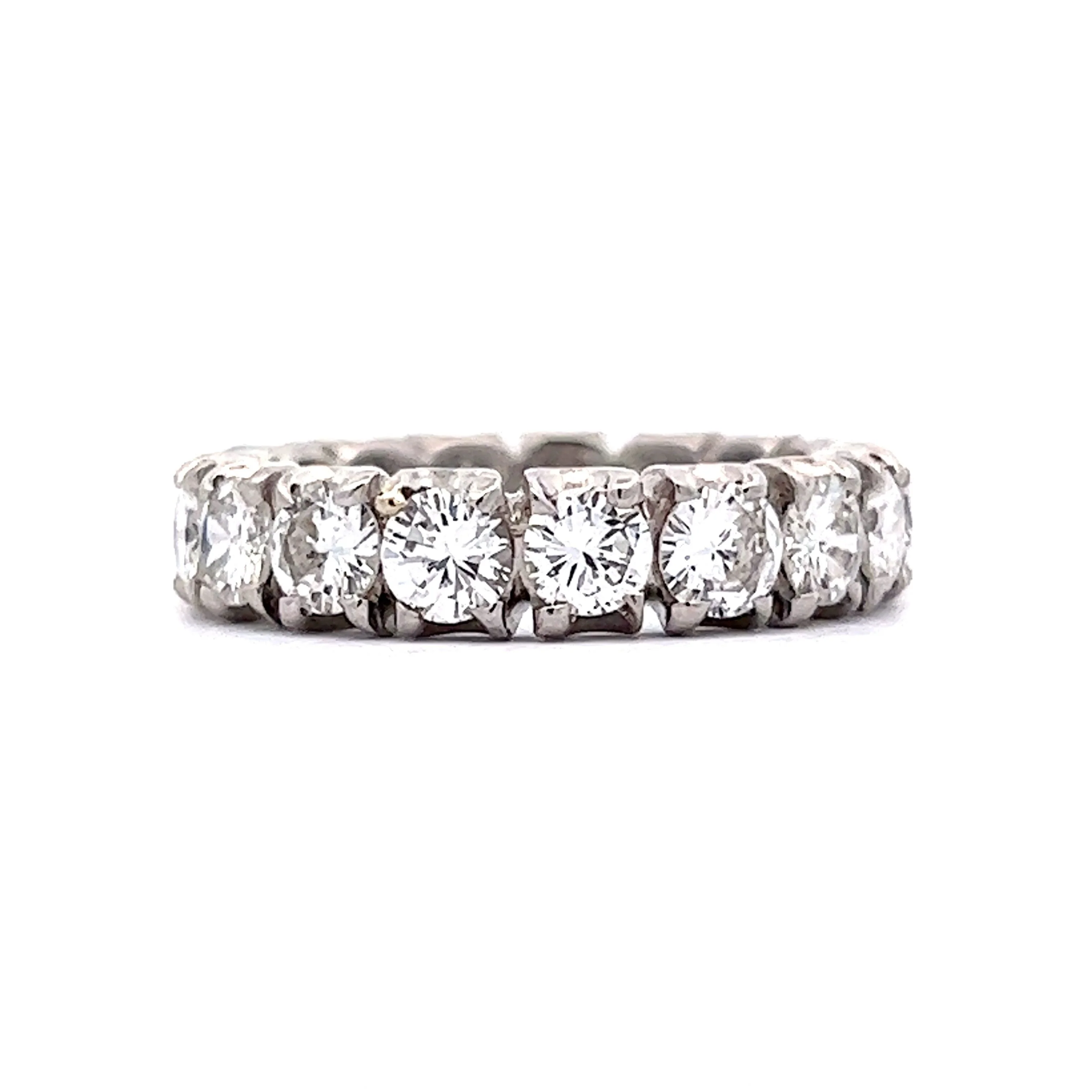 French Set Diamond Eternity Band in Platinum - Image 2