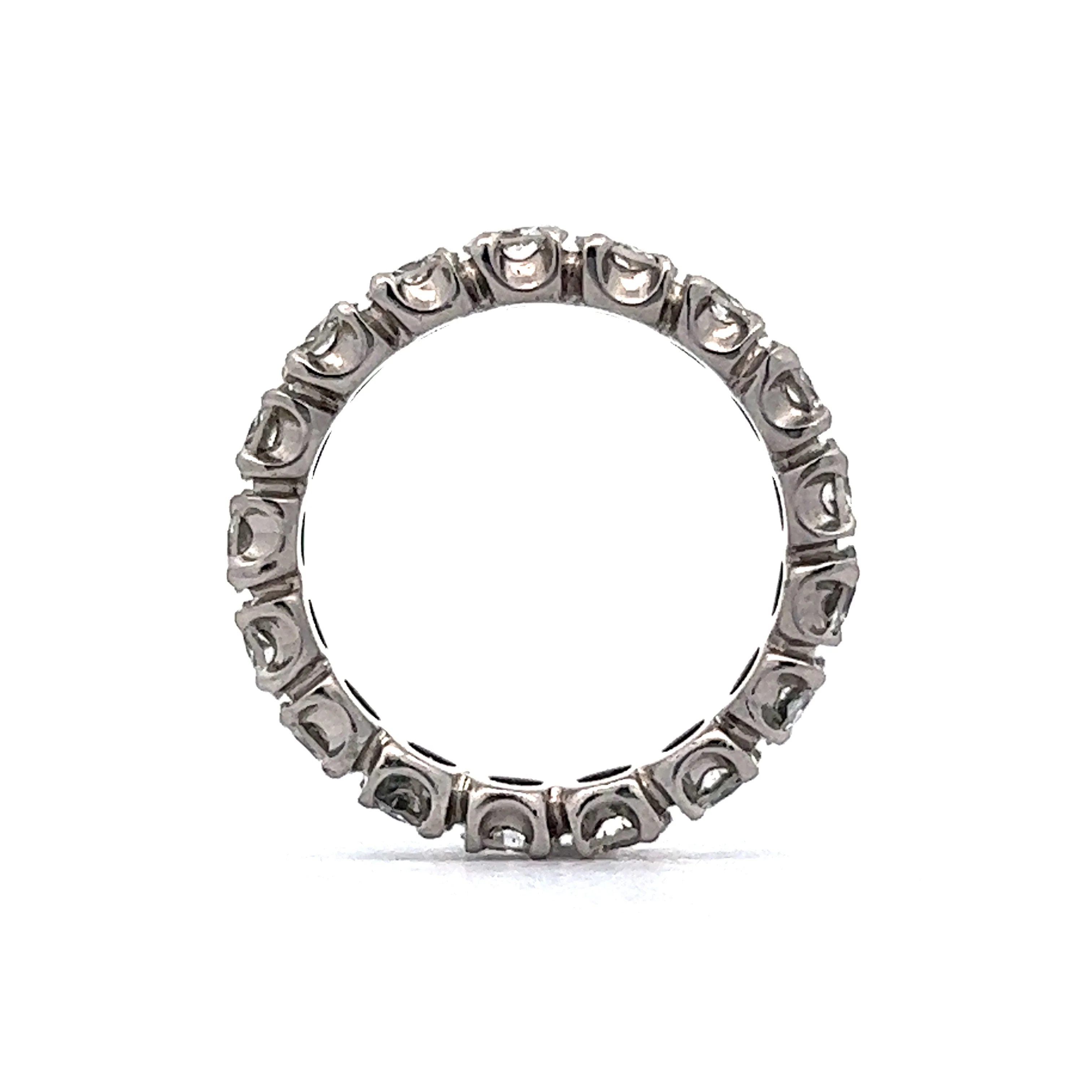 French Set Diamond Eternity Band in Platinum - Image 4