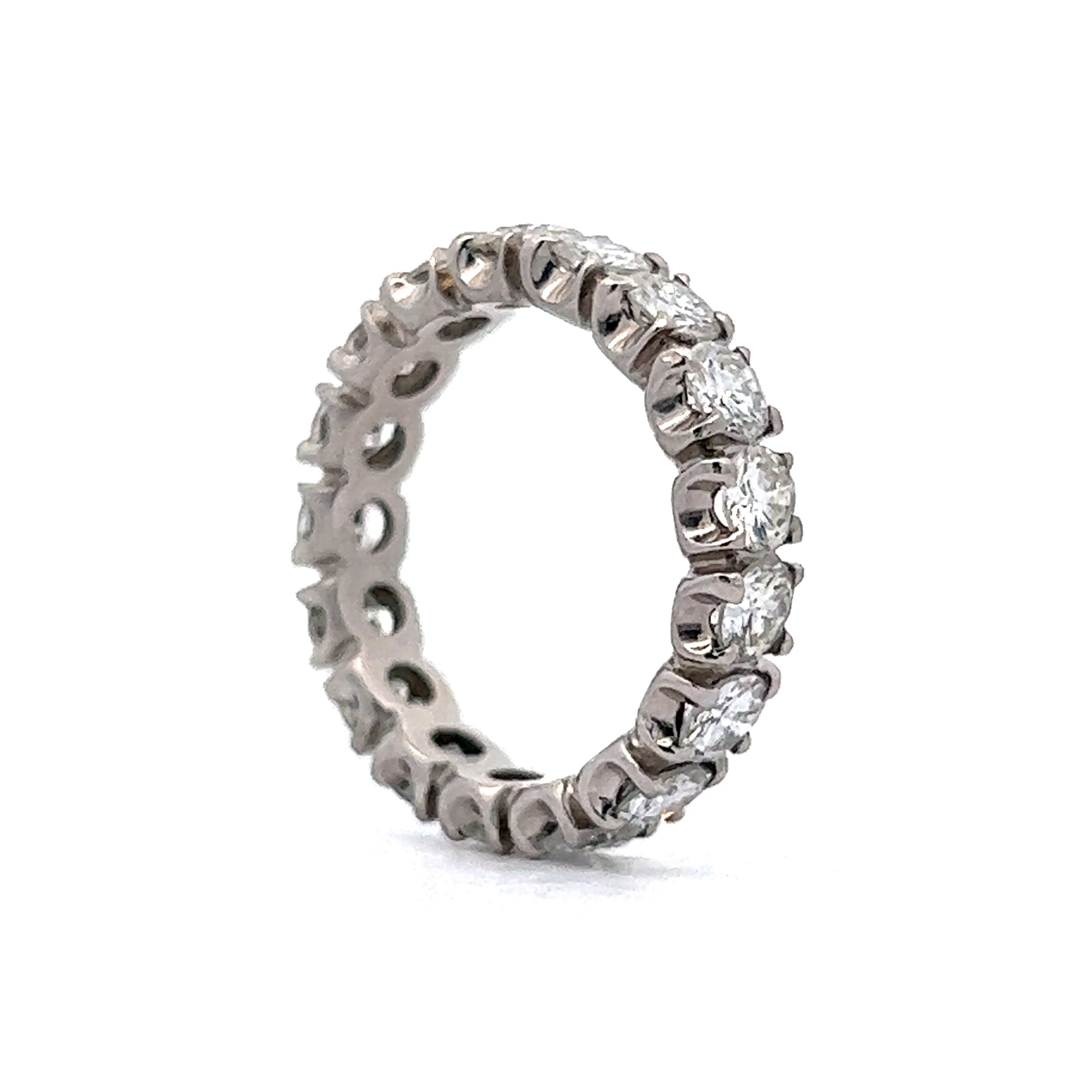 French Set Diamond Eternity Band in Platinum - Image 5