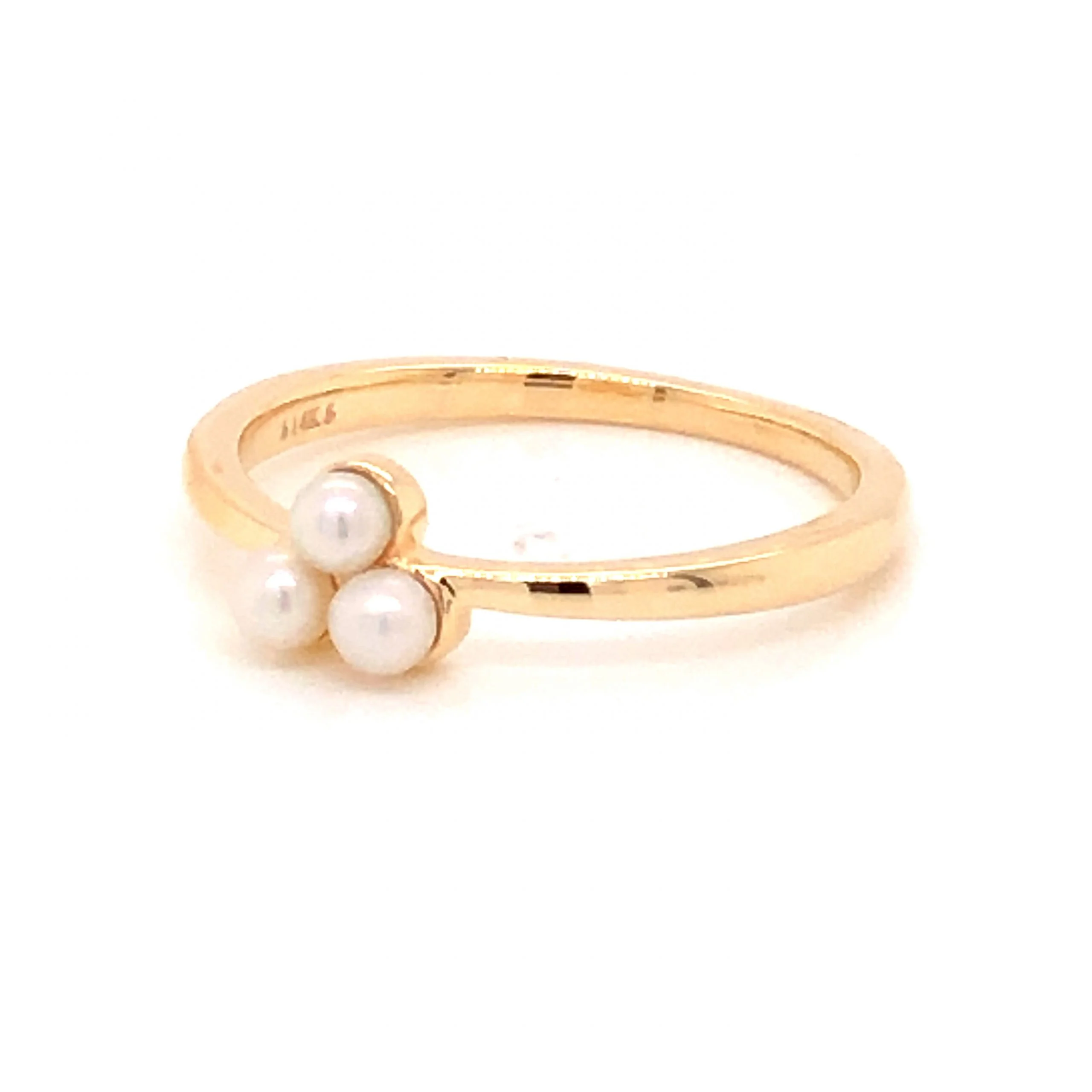Freshwater Pearl Cluster Ring in 14k Yellow Gold - Image 2