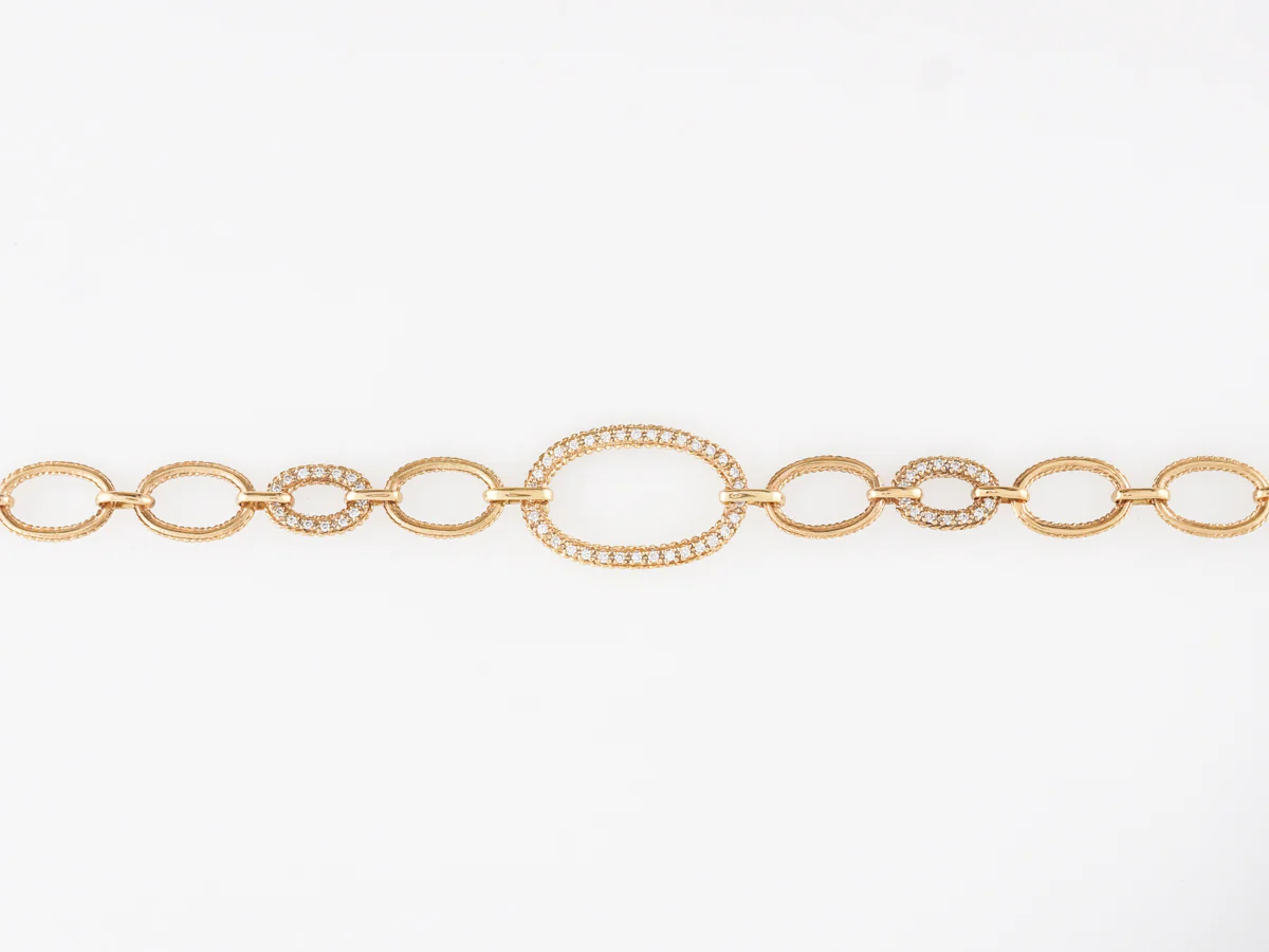 Geometric Diamond Bracelet in 18k Yellow Gold