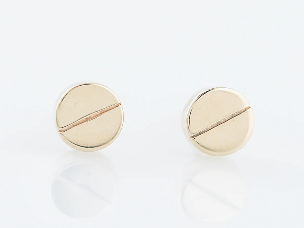 Geometric Earrings Modern in 14k Yellow Gold - Image 3