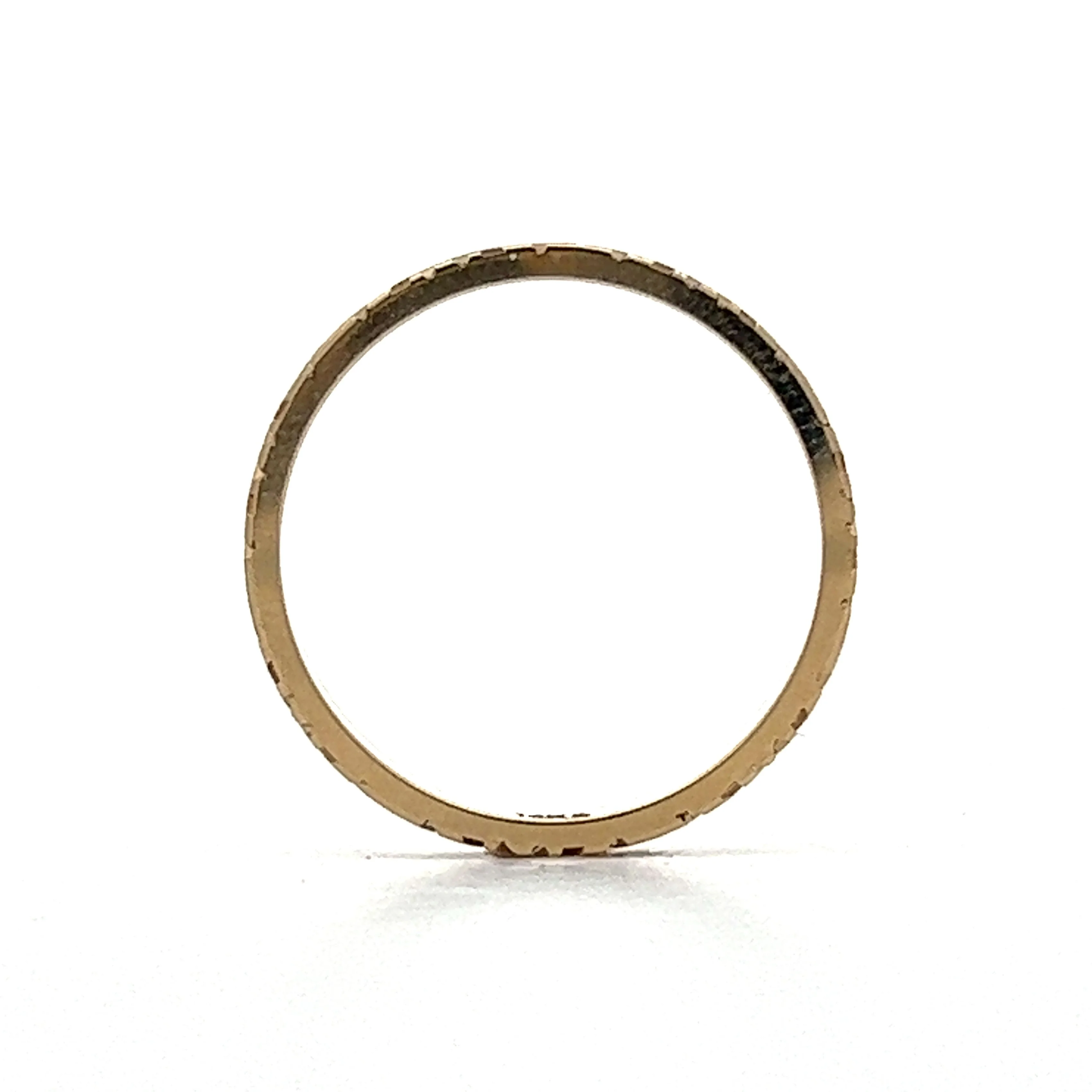 Geometric Pattern Wedding Band in 14k Yellow Gold - Image 4