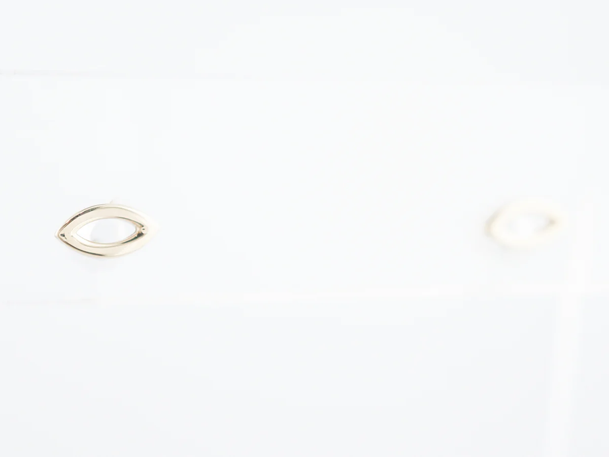 Geometric Stud Earrings Modern in 14K Yellow Gold - Image 3