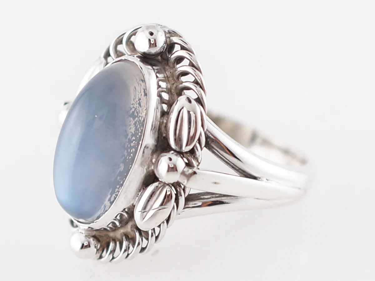 Georg Jenson Right Hand Ring Modern 5.22 Cabochon Cut Moonstone in Sterling Silver - Image 2