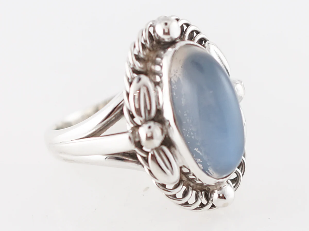 Georg Jenson Right Hand Ring Modern 5.22 Cabochon Cut Moonstone in Sterling Silver - Image 3