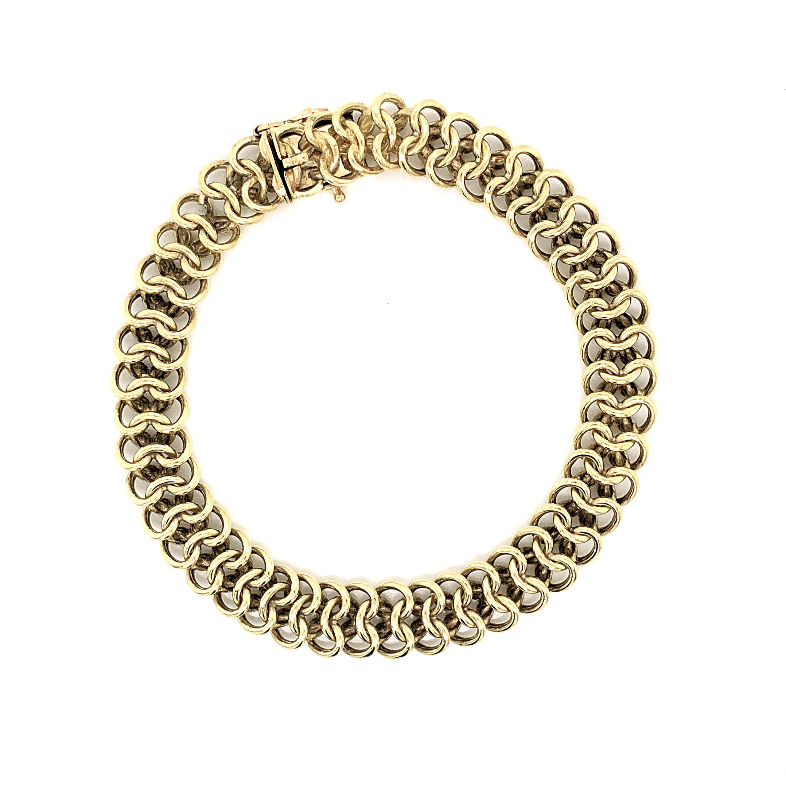 German Chain Necklace & Bracelet Set in 14k Yellow Gold - Image 3