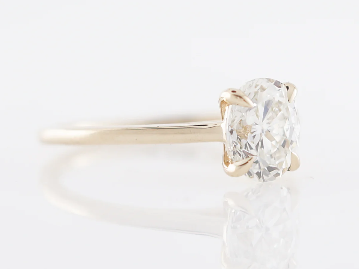 GIA 1.25 Carat Oval Cut Solitaire Engagement Ring - Image 3