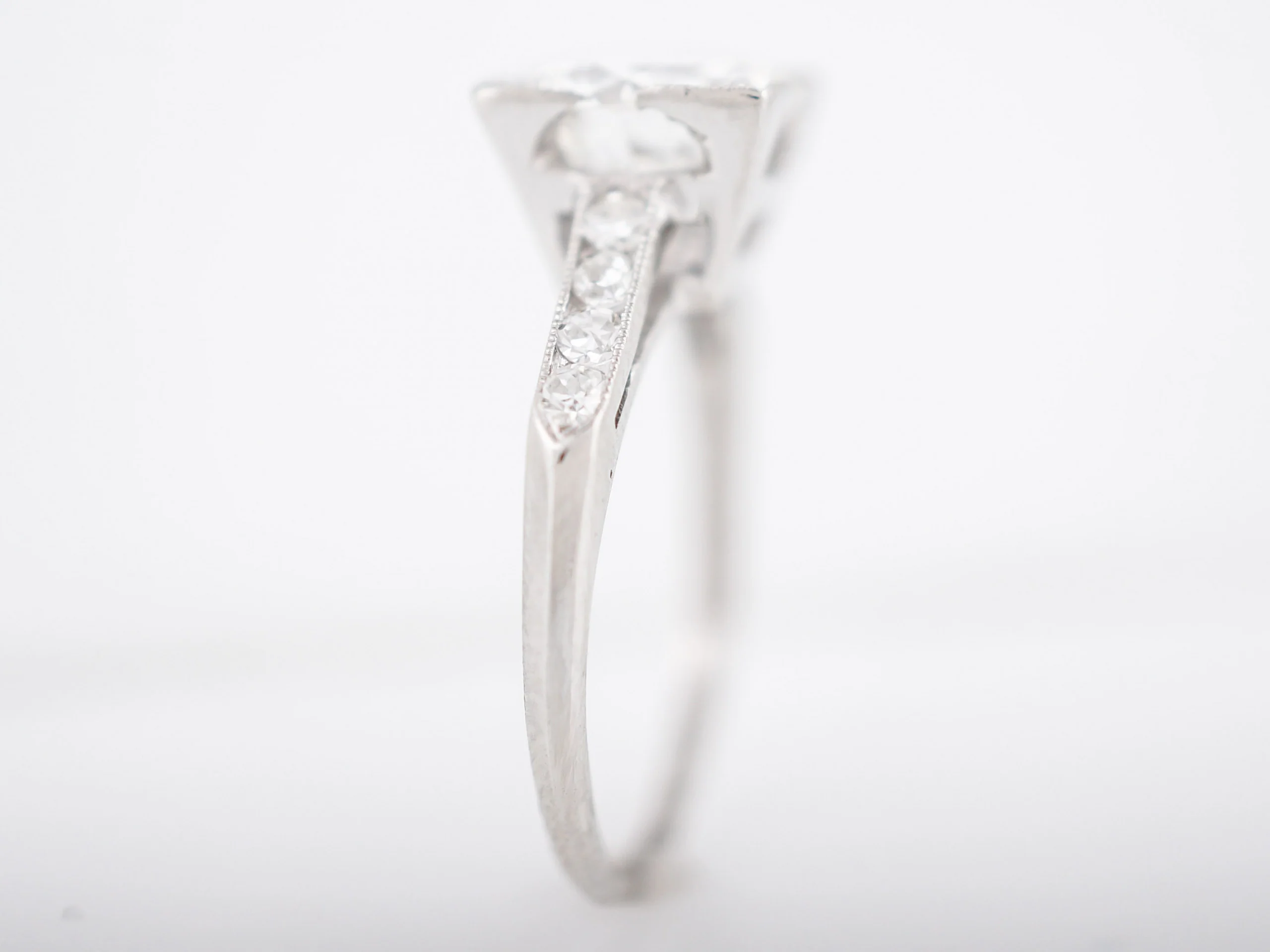 GIA 2 Carat Diamond Engagement Ring Art Deco Platinum - Image 4