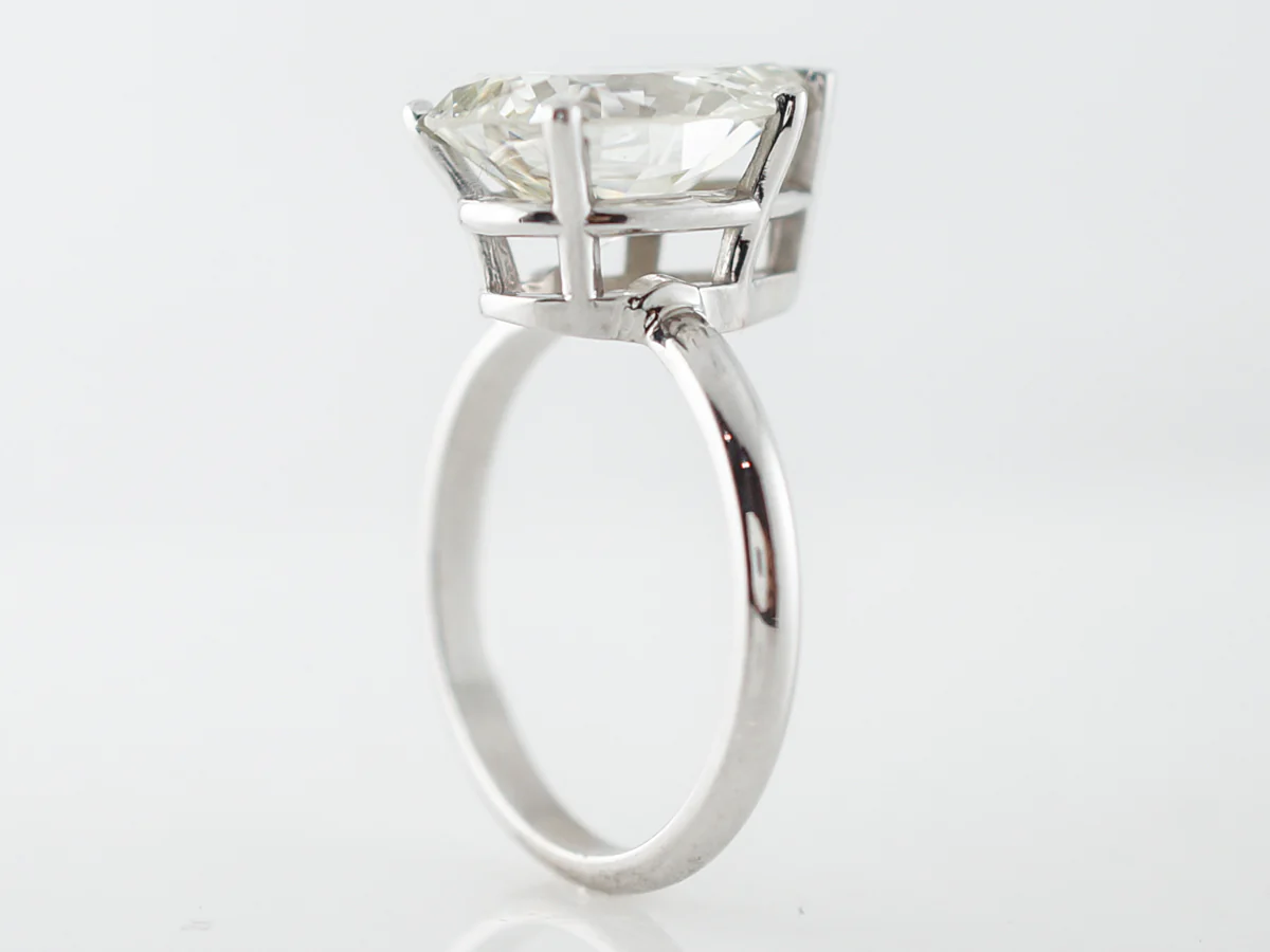 GIA 4 Carat Pear Cut Diamond Solitaire Engagement Ring - Image 5