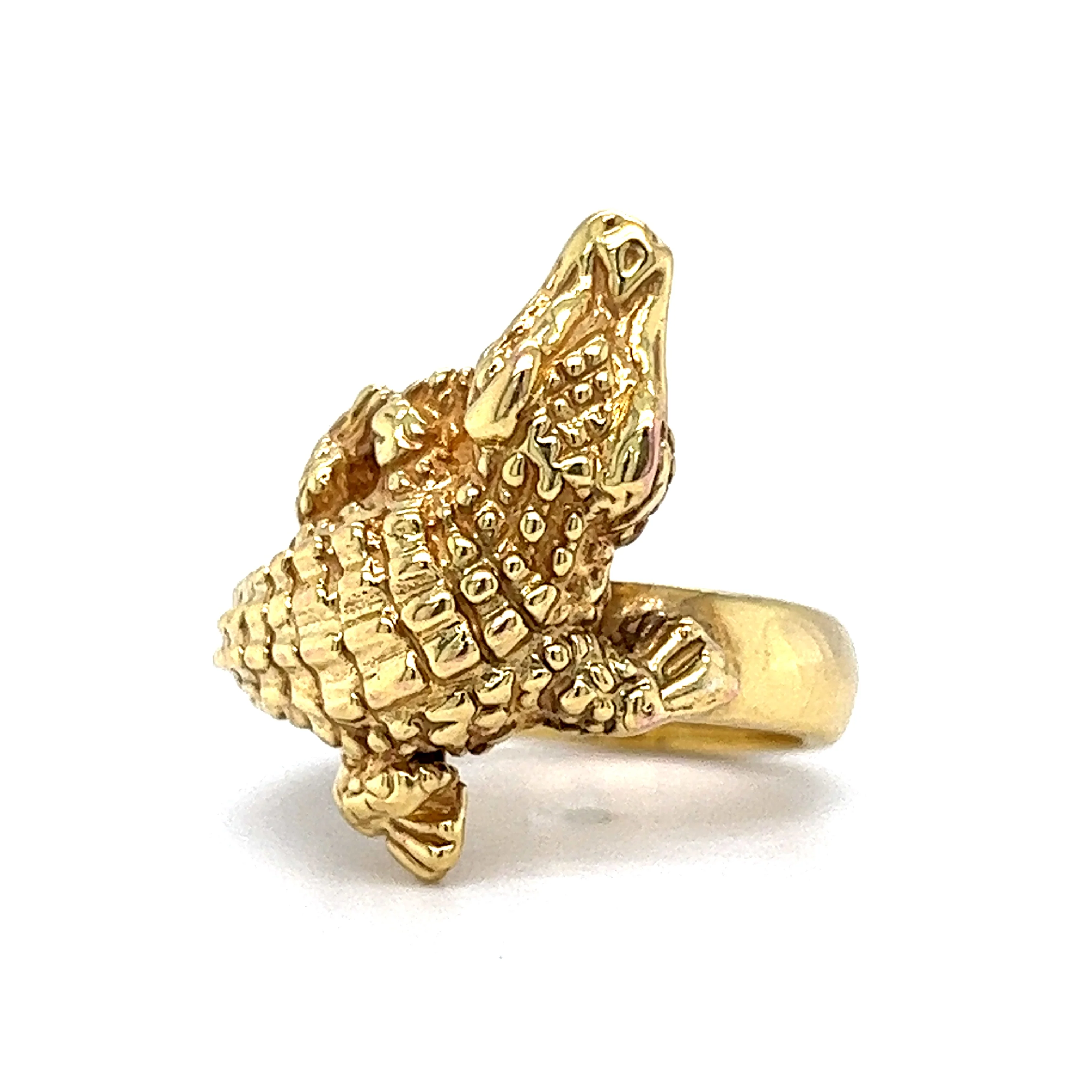 Alligator Cocktail Ring in 14k Yellow Gold - Image 2