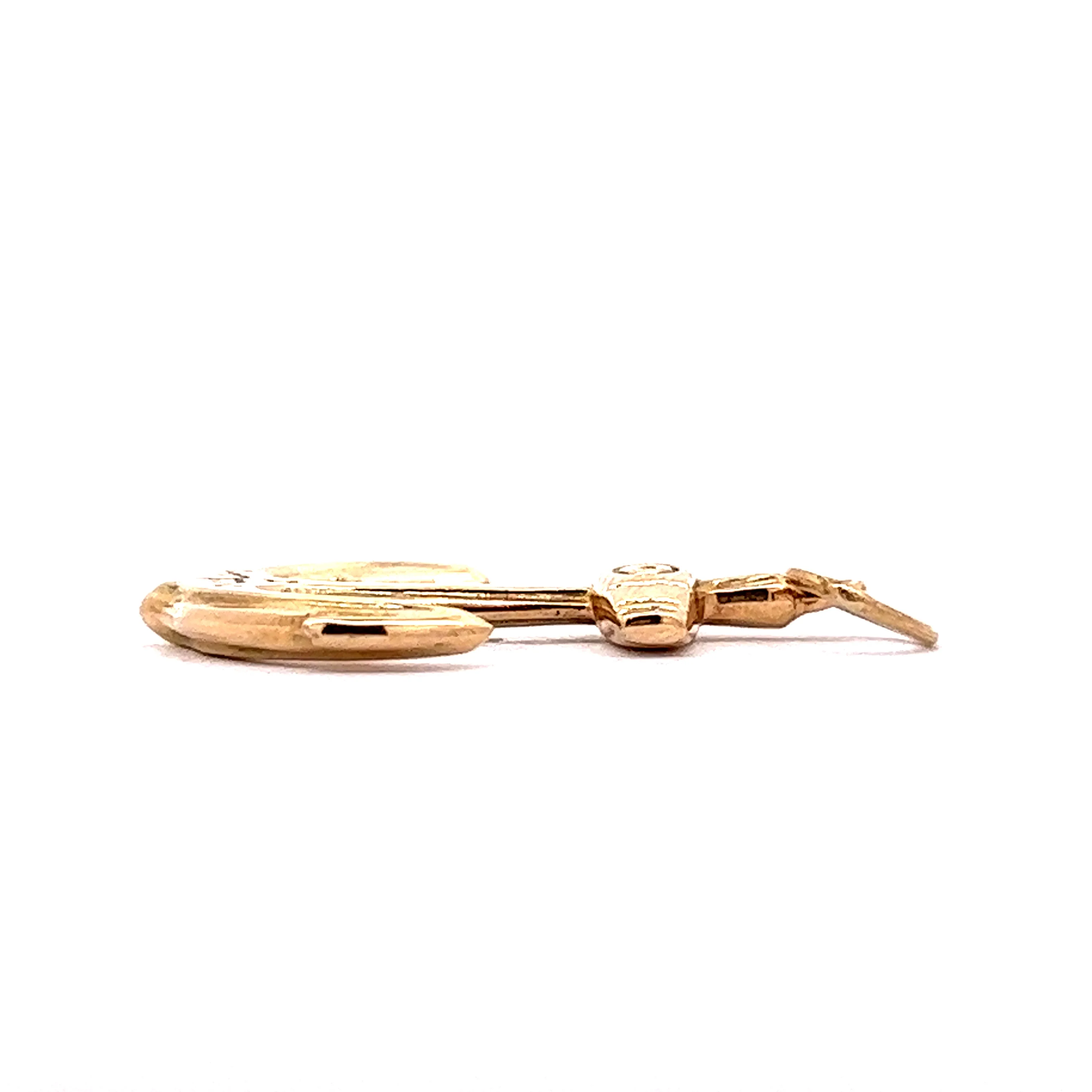 18" Anchor Necklace in 14k Yellow Gold - Image 3