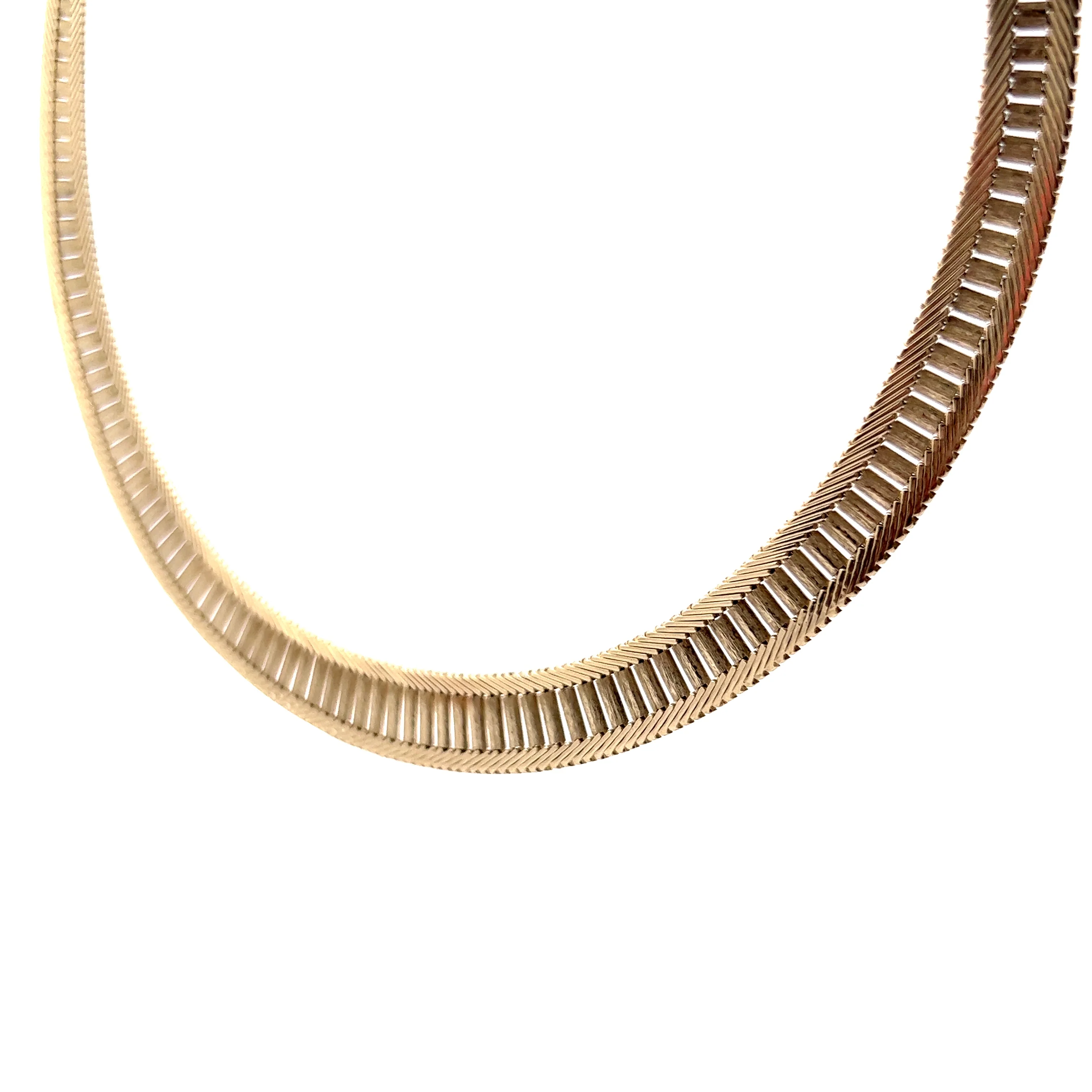 Textured Collar Necklace in 14k Yellow Gold - Image 2