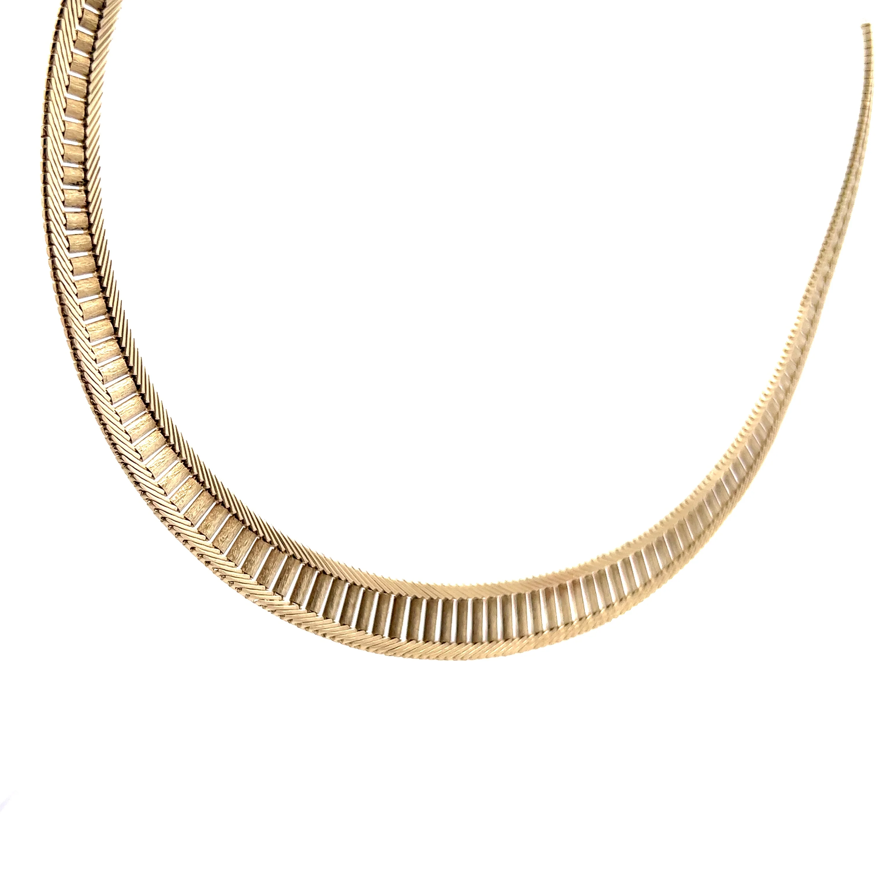 Textured Collar Necklace in 14k Yellow Gold - Image 3