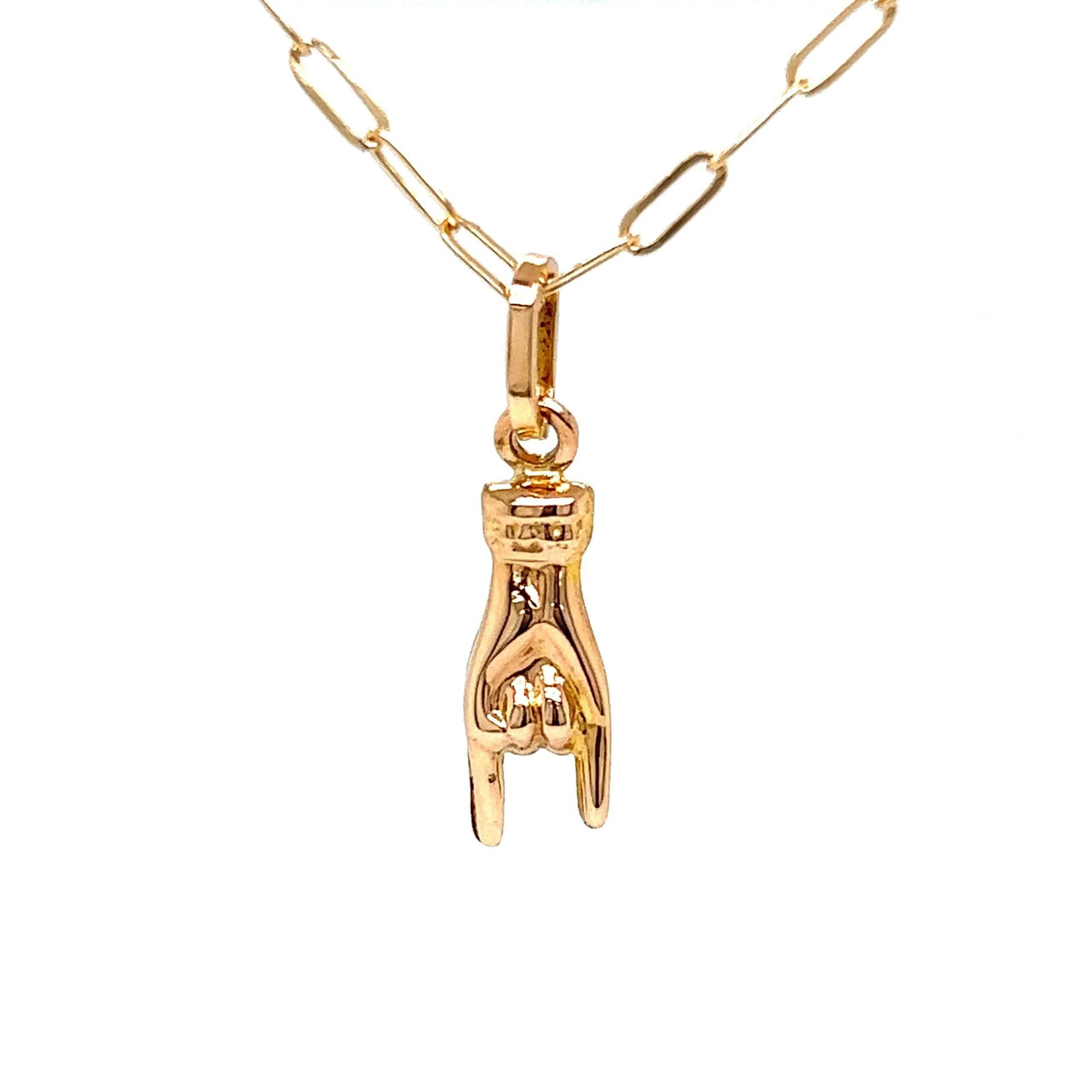 Good Luck Pendant Necklace in 14k Yellow Gold - Image 2