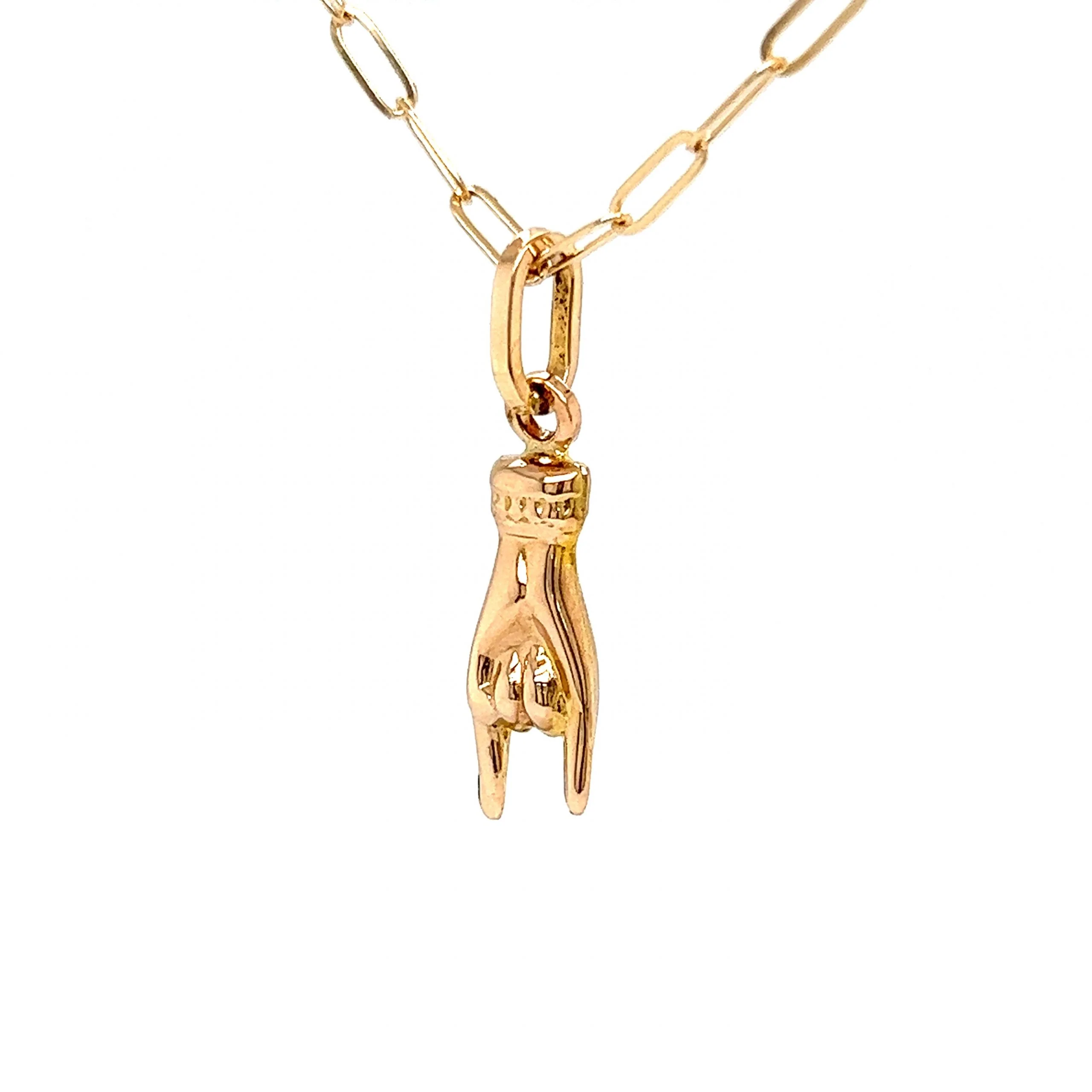Good Luck Pendant Necklace in 14k Yellow Gold - Image 3