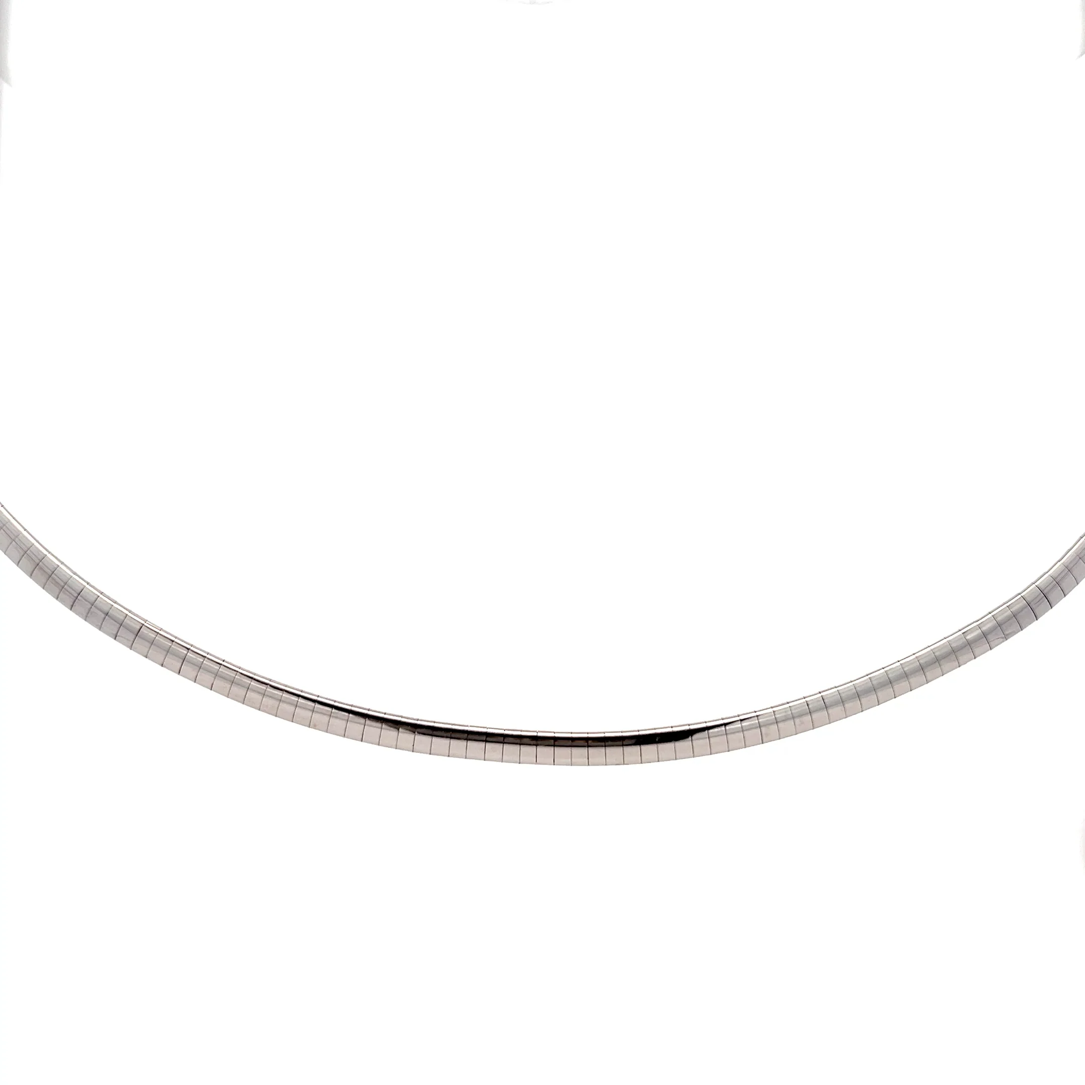 4 Inch Omega Chain Necklace in 14k