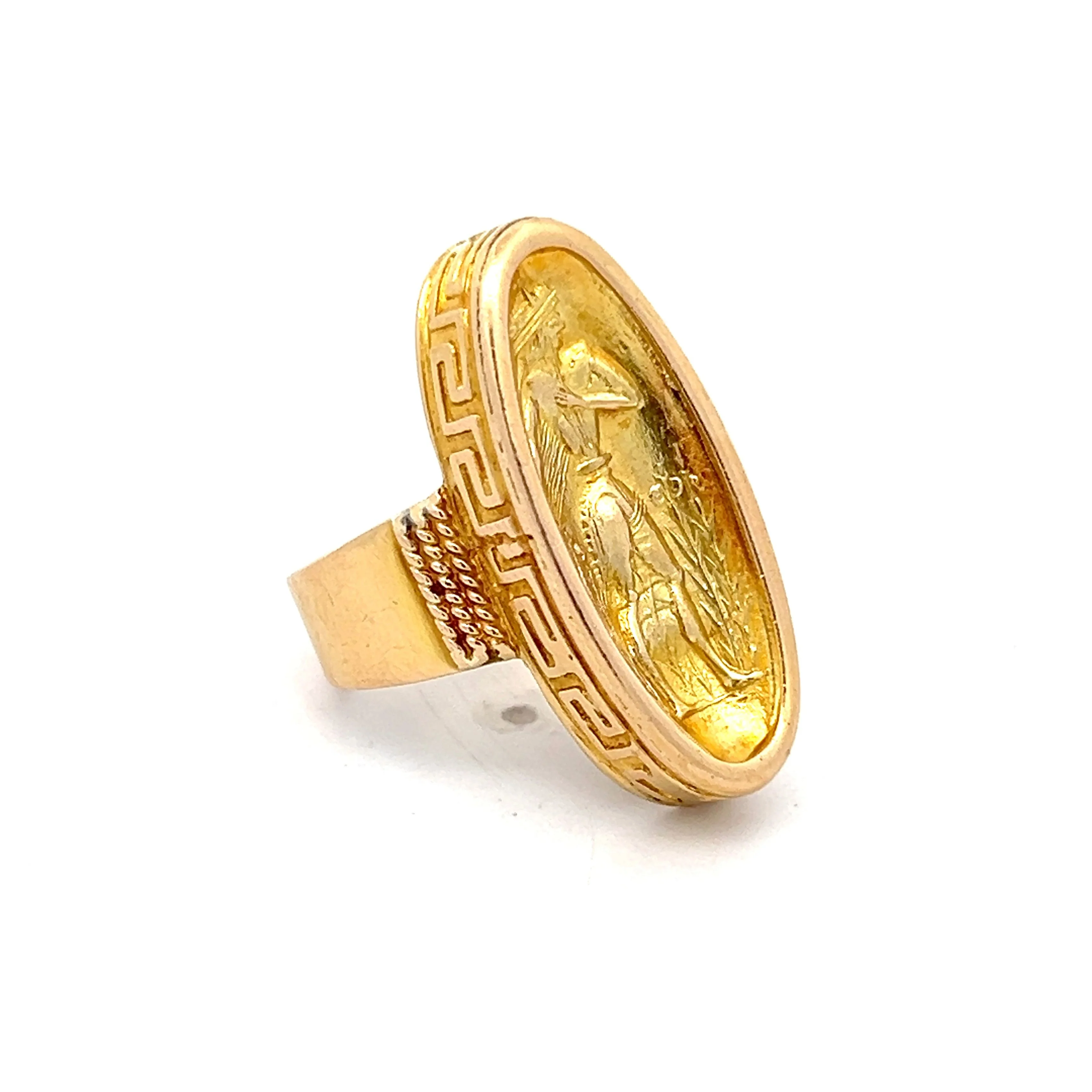 Greek Mythology Cocktail Ring in 18k Yellow Gold - Image 3