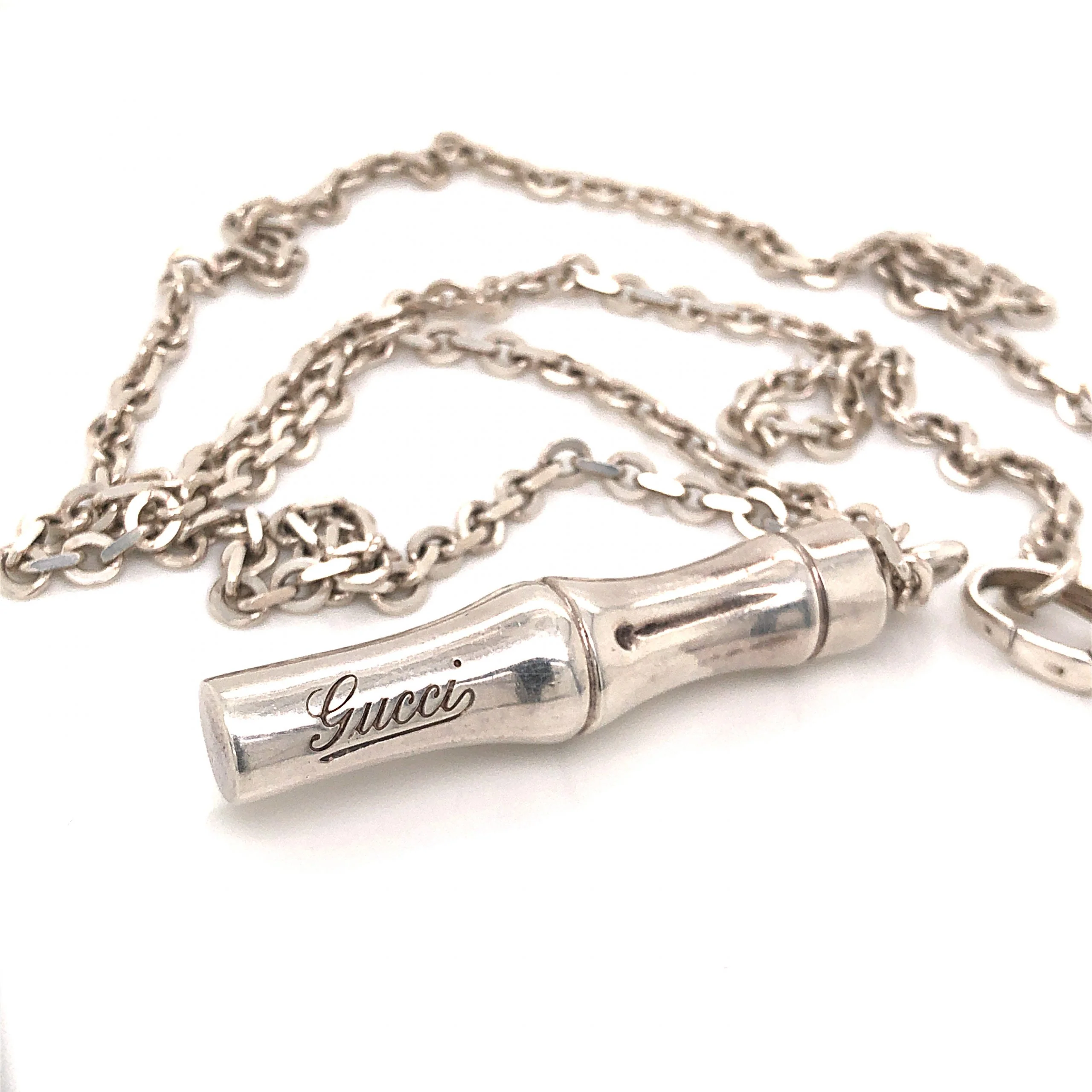 Gucci Bamboo Pendant Necklace in Sterling Silver - Image 2