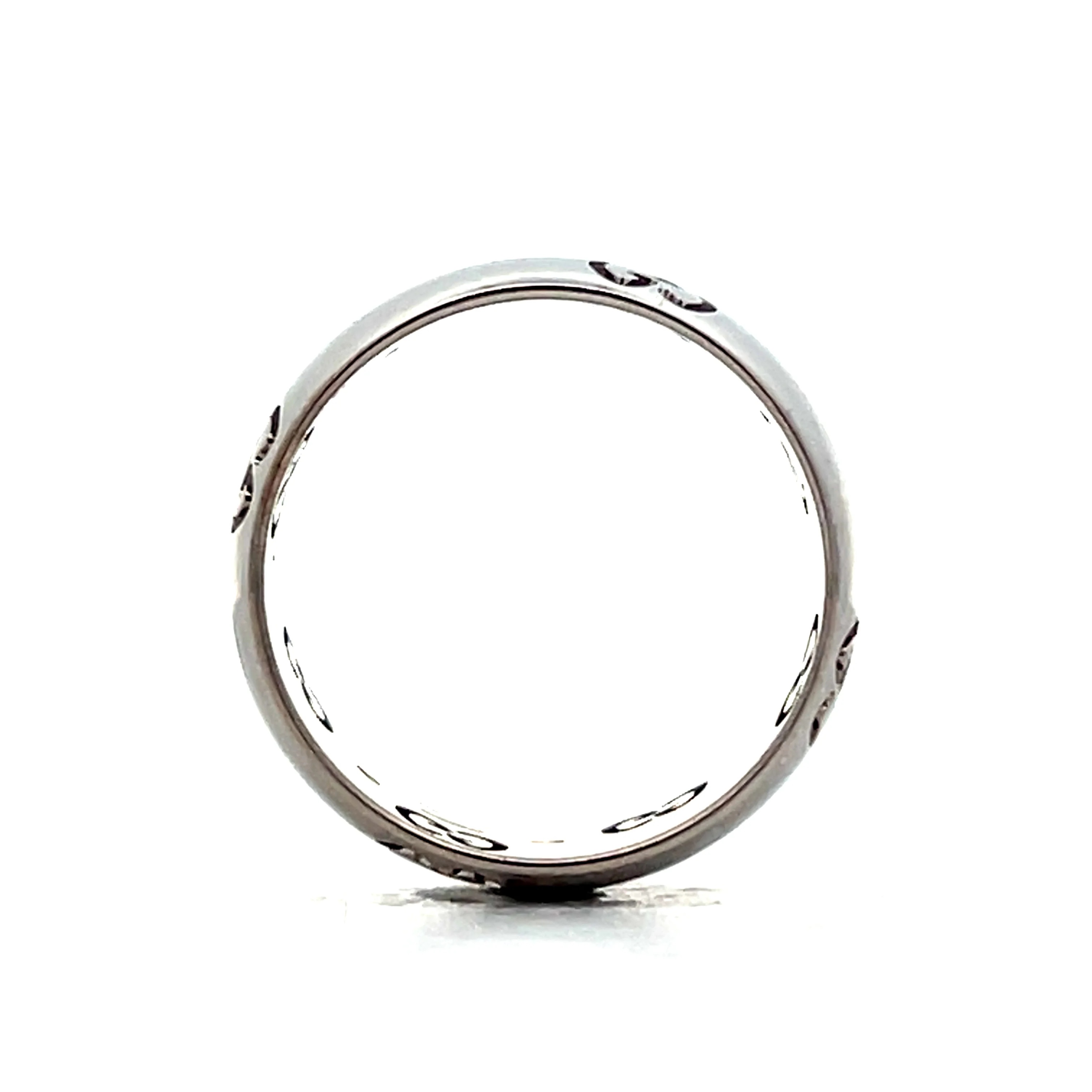 Gucci Icon 8mm Engraved Ring in 18k White Gold - Image 4