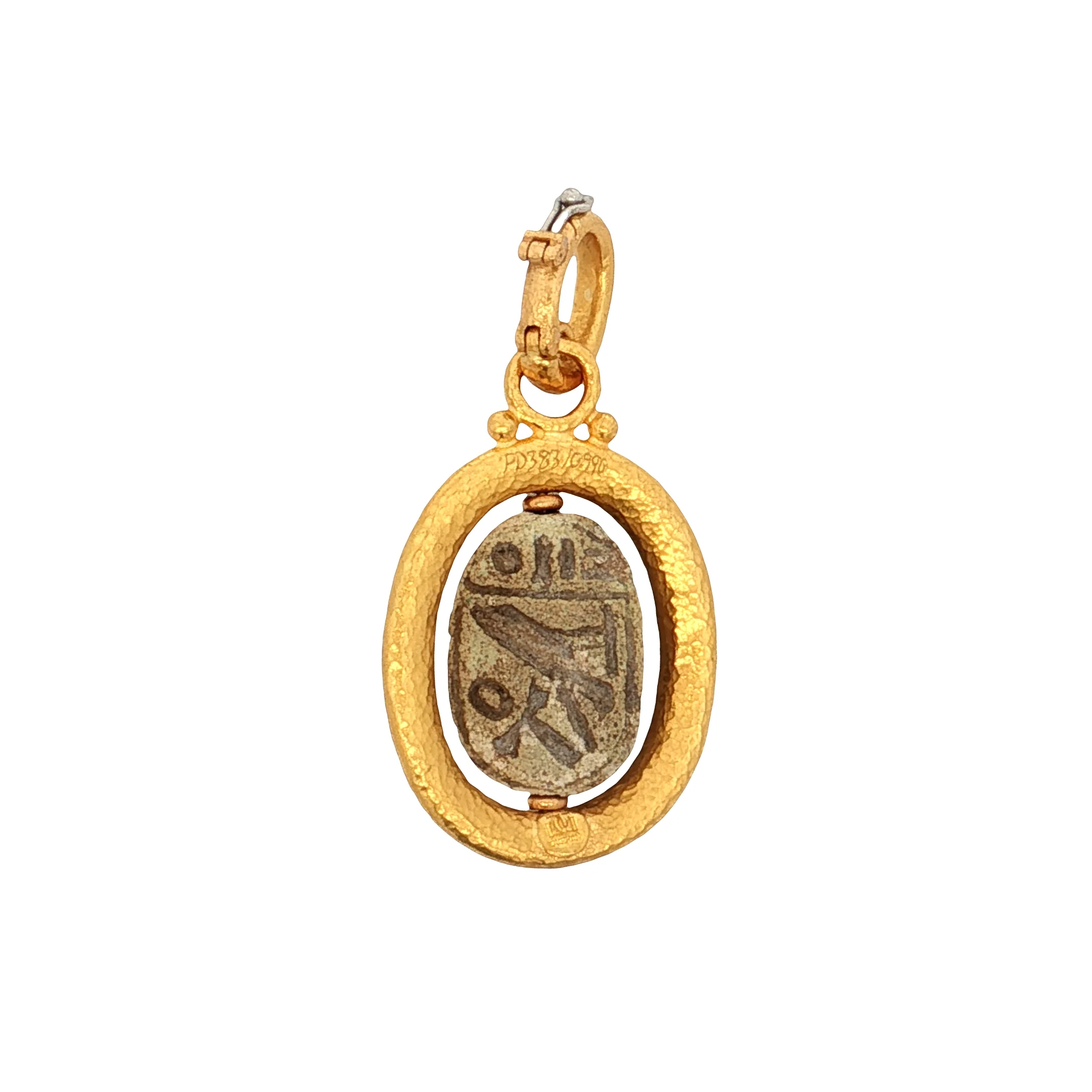Gurhan Scarab Beetle Pendant 24k Yellow Gold - Image 3